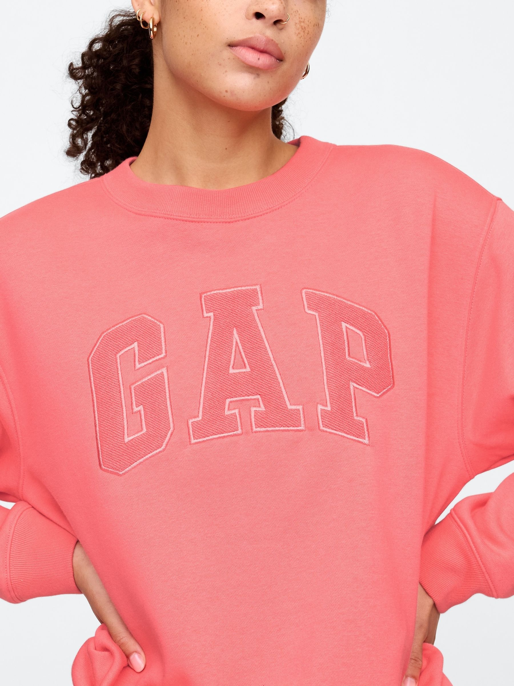 Pink Logo Fleece-Lined Sweatshirt - Image 4 of 5