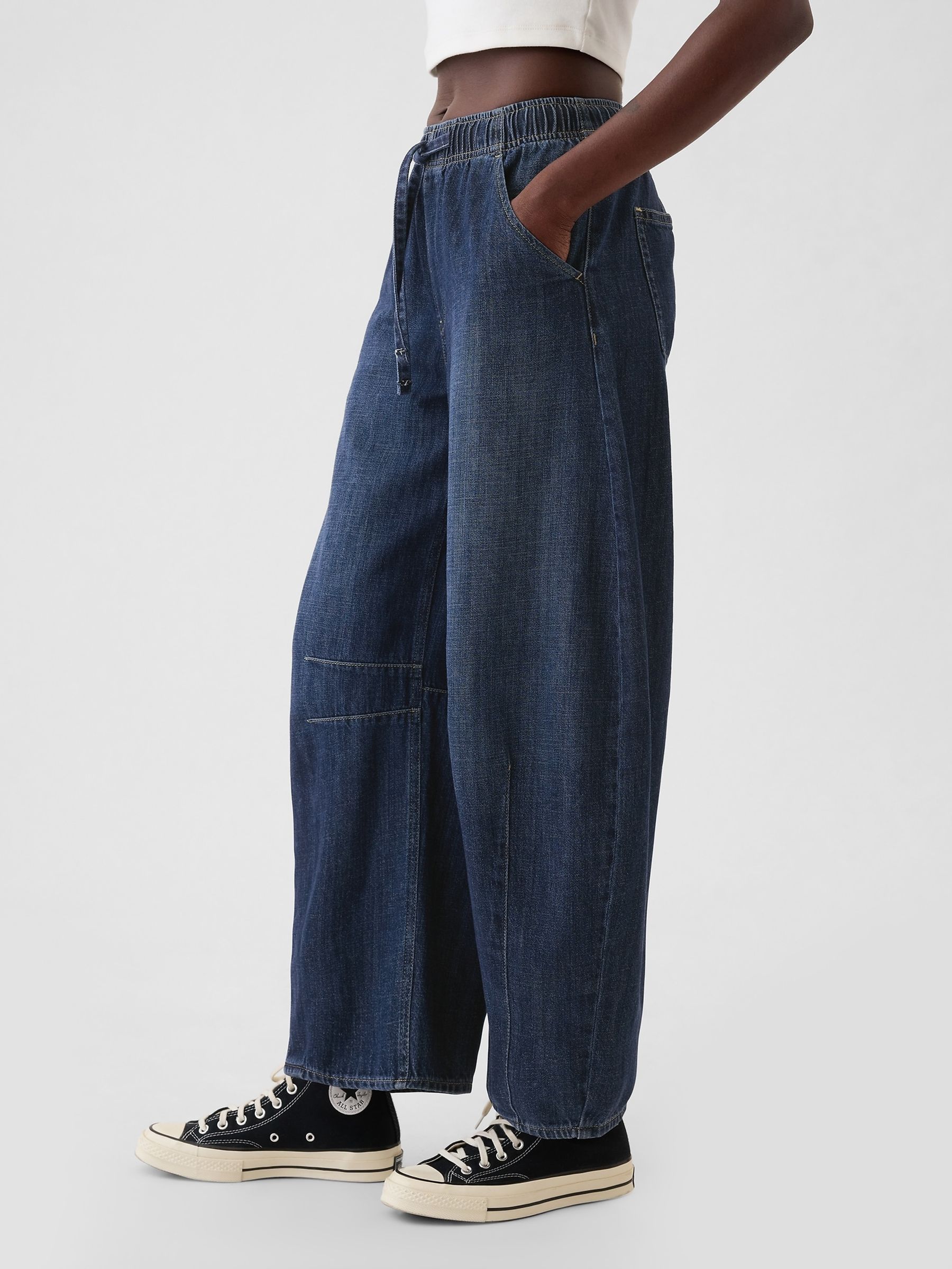 Blue Mid Rise Easy Horseshoe Jeans - Image 2 of 5