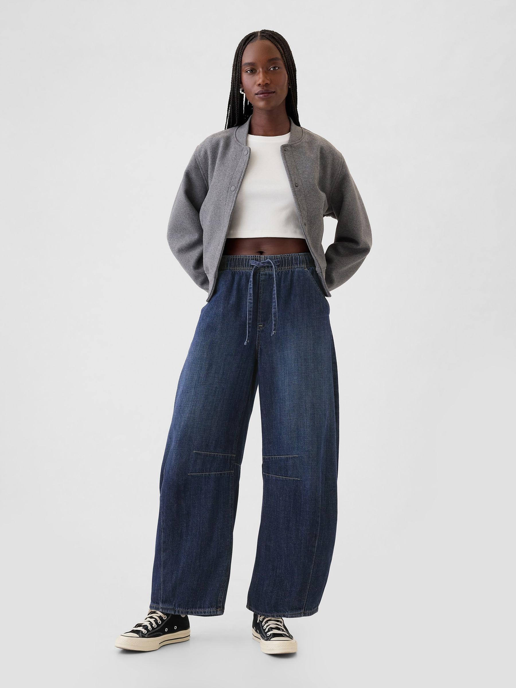Blue Mid Rise Easy Horseshoe Jeans - Image 4 of 5