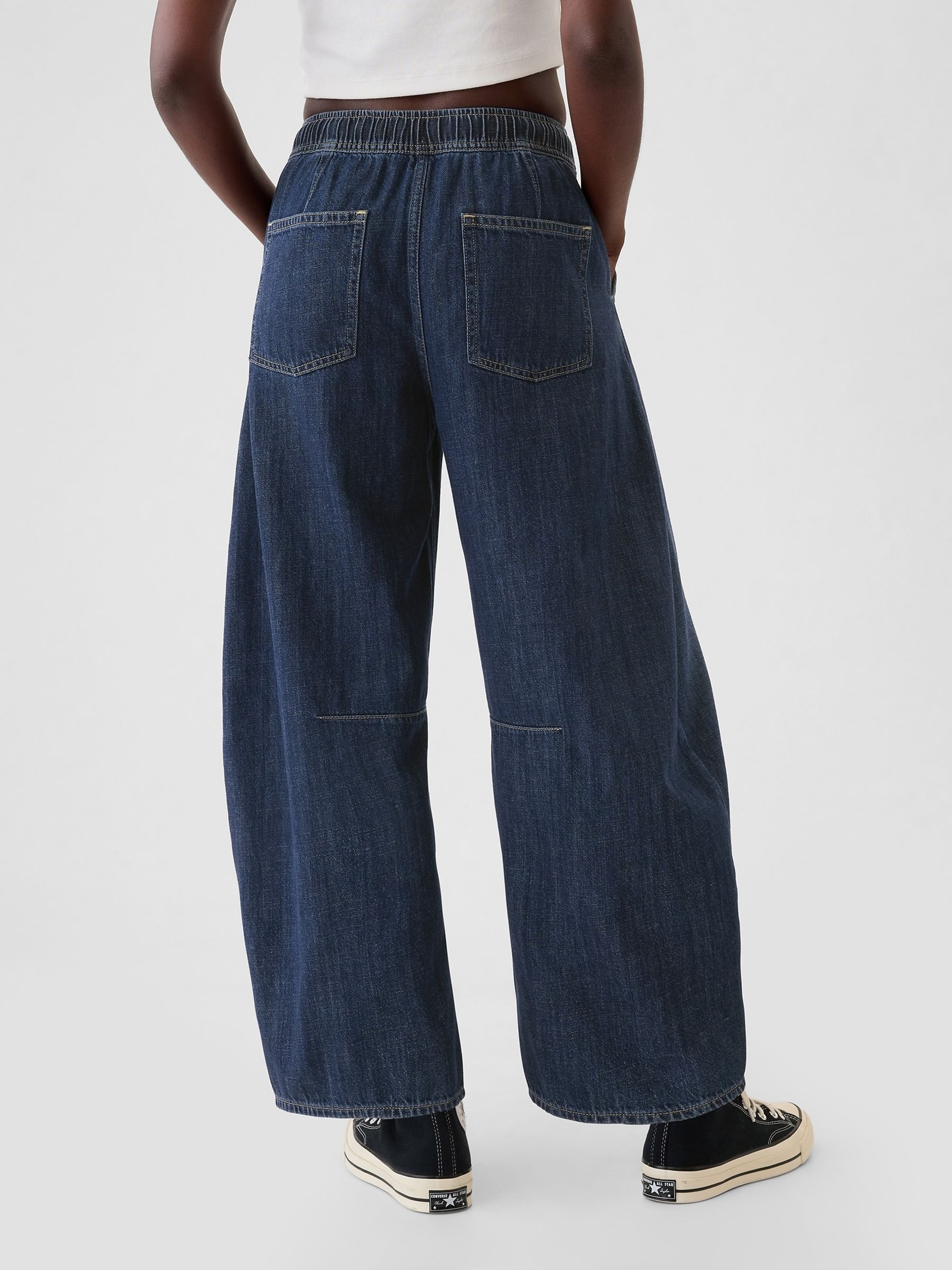 Blue Mid Rise Easy Horseshoe Jeans - Image 5 of 5