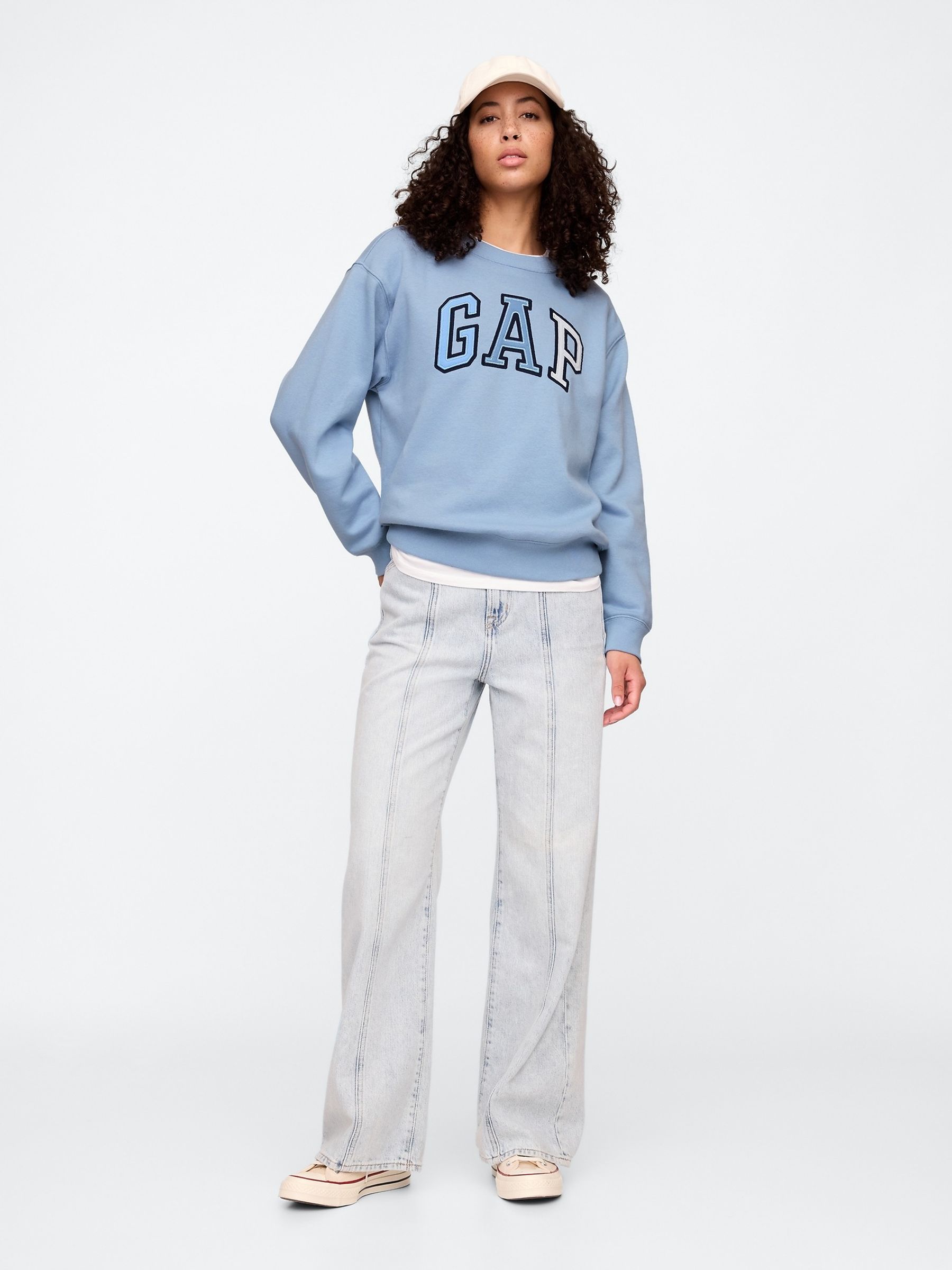 Blue Logo Crew Neck Sweatshirt - Image 3 of 5