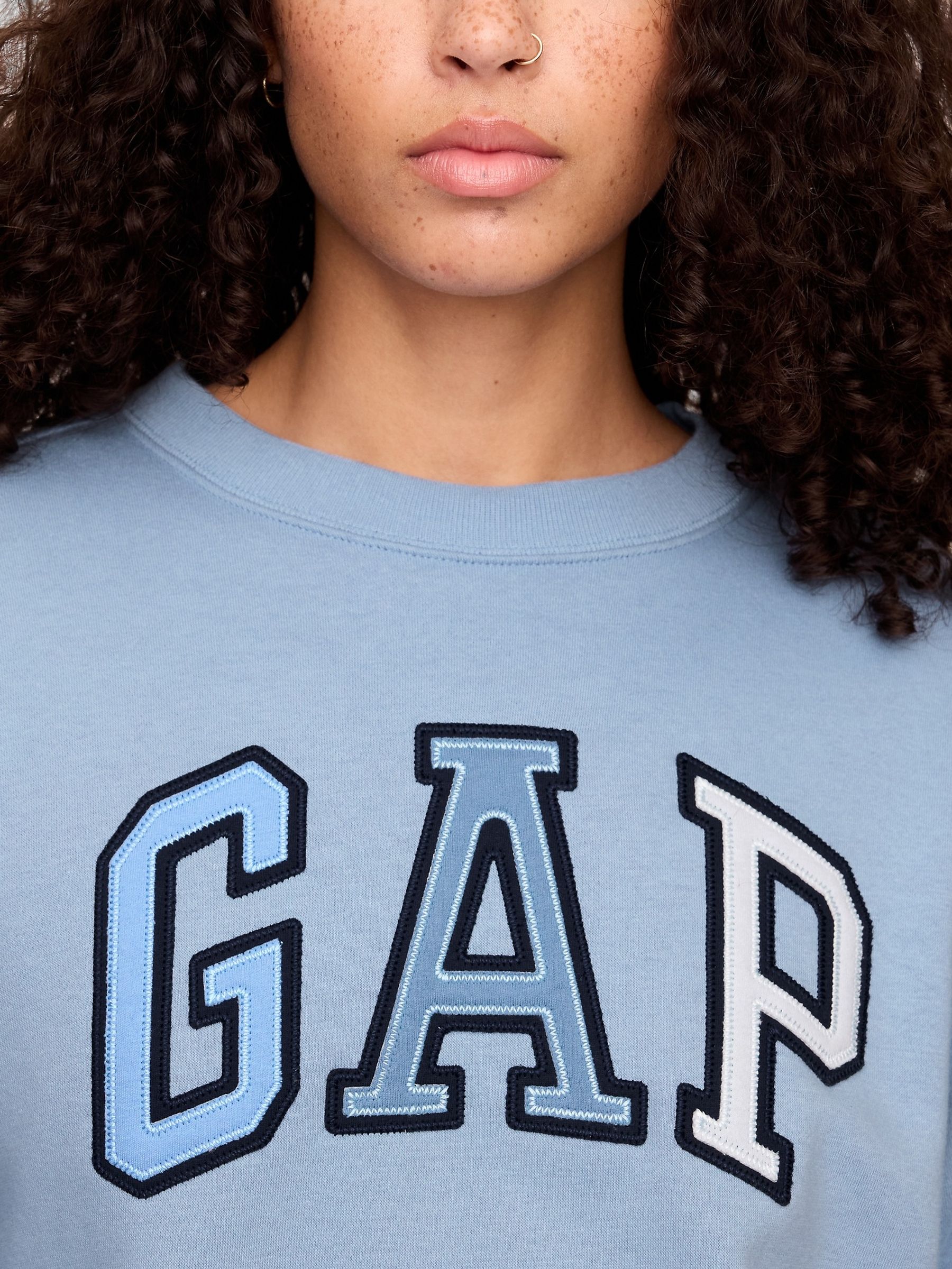 Blue Logo Crew Neck Sweatshirt - Image 4 of 5