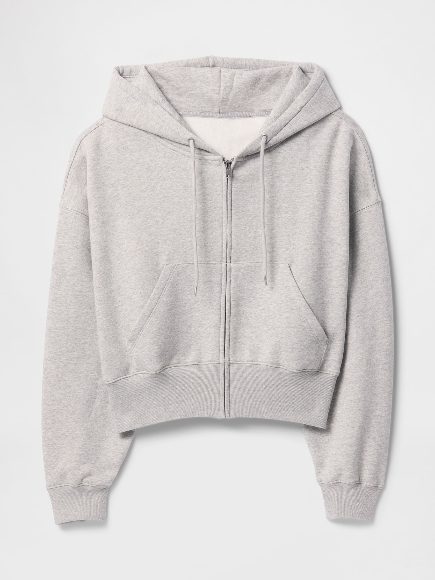 Grey Vintage Soft Full-Zip Wedge Hoodie - Image 4 of 4
