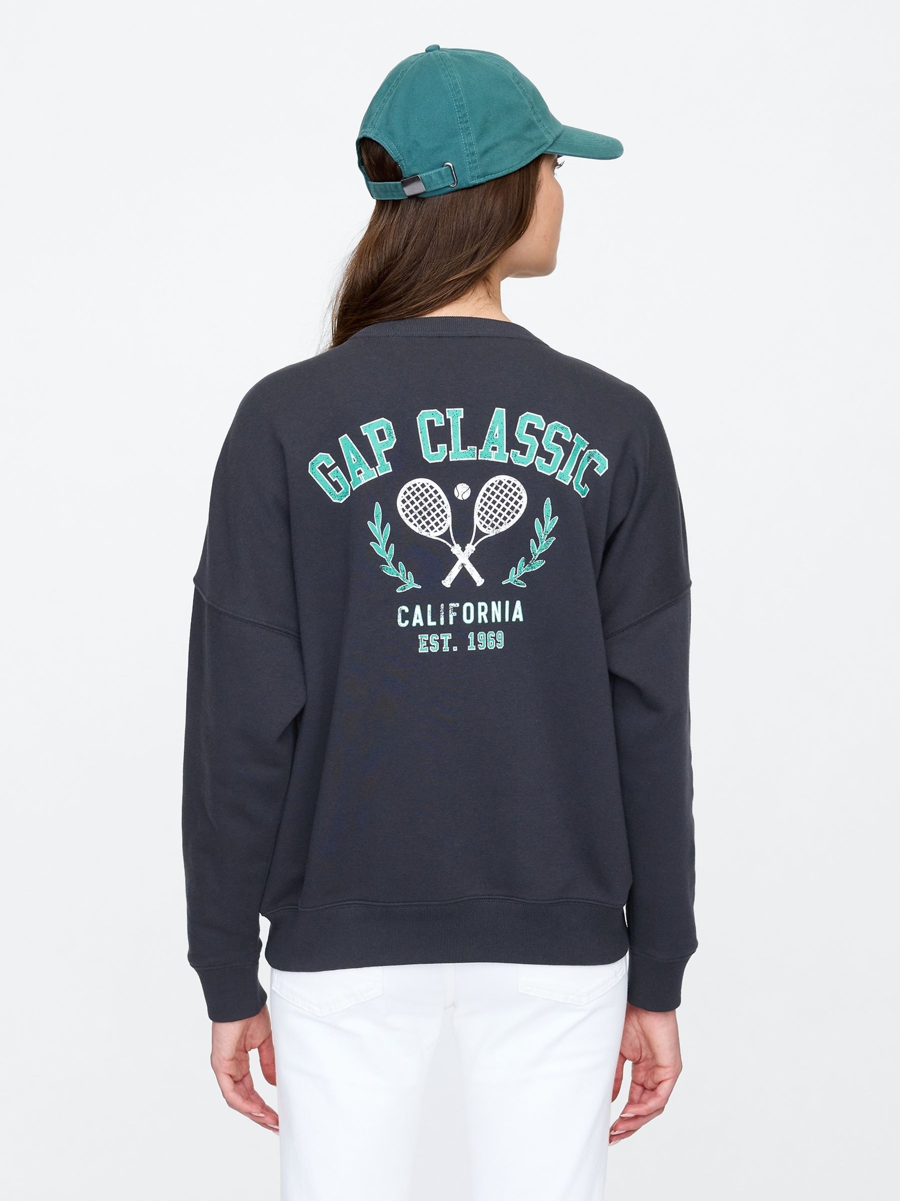 Black Logo Oversized Crew Neck Sweatshirt - Image 2 of 5