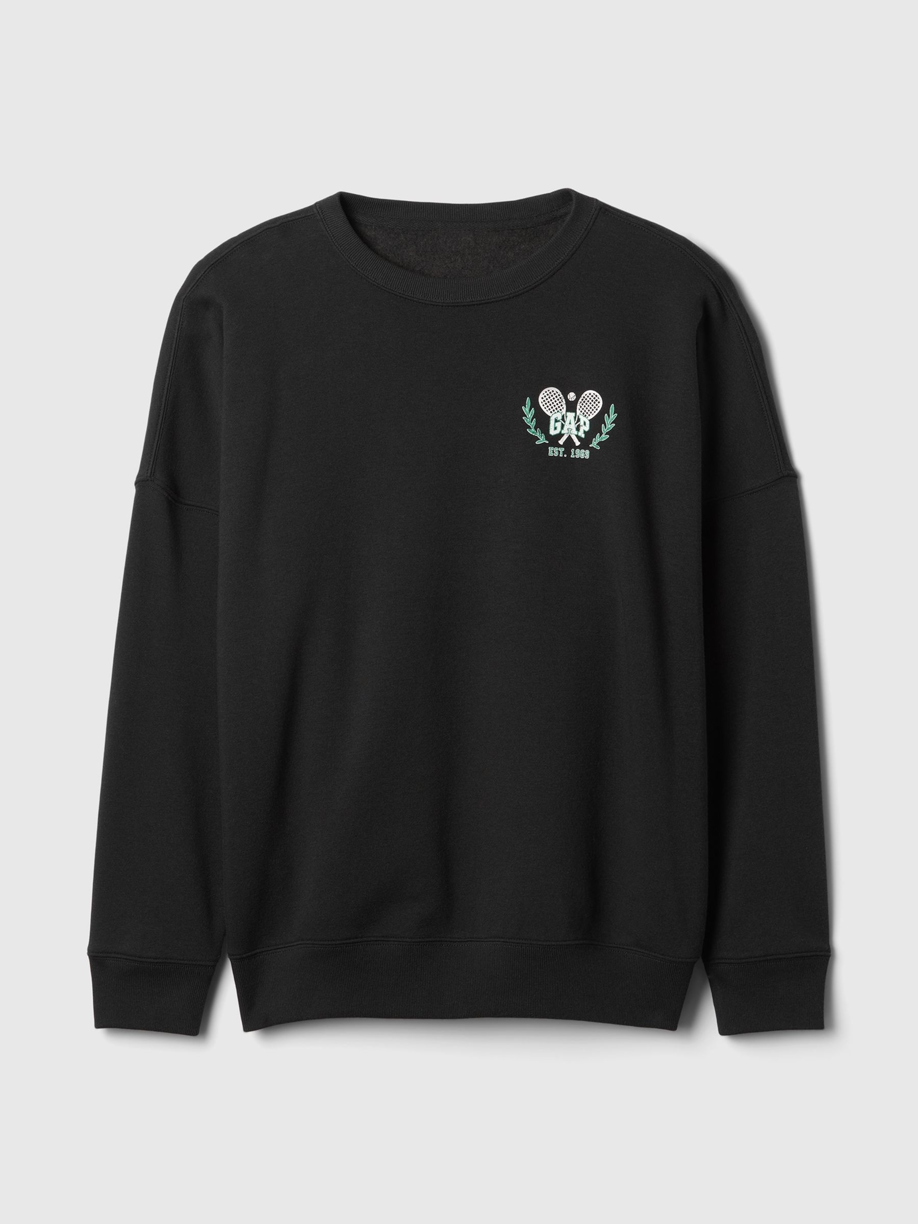 Black Logo Oversized Crew Neck Sweatshirt - Image 5 of 5