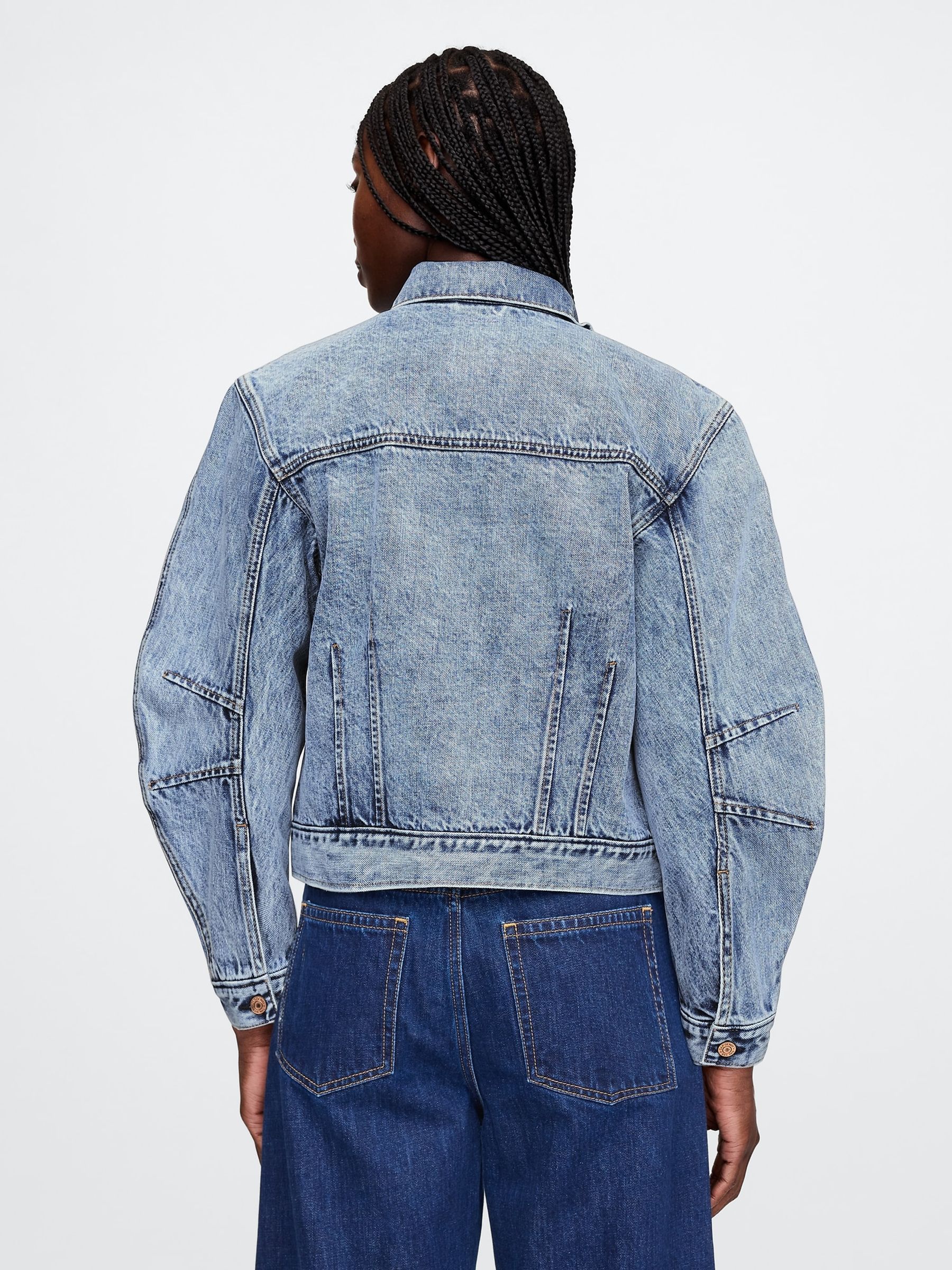 Blue Barrel-Sleeve Icon Denim Jacket - Image 2 of 5