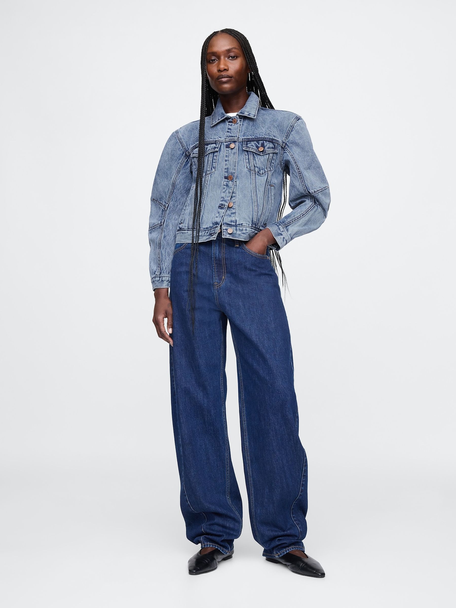 Blue Barrel-Sleeve Icon Denim Jacket - Image 3 of 5