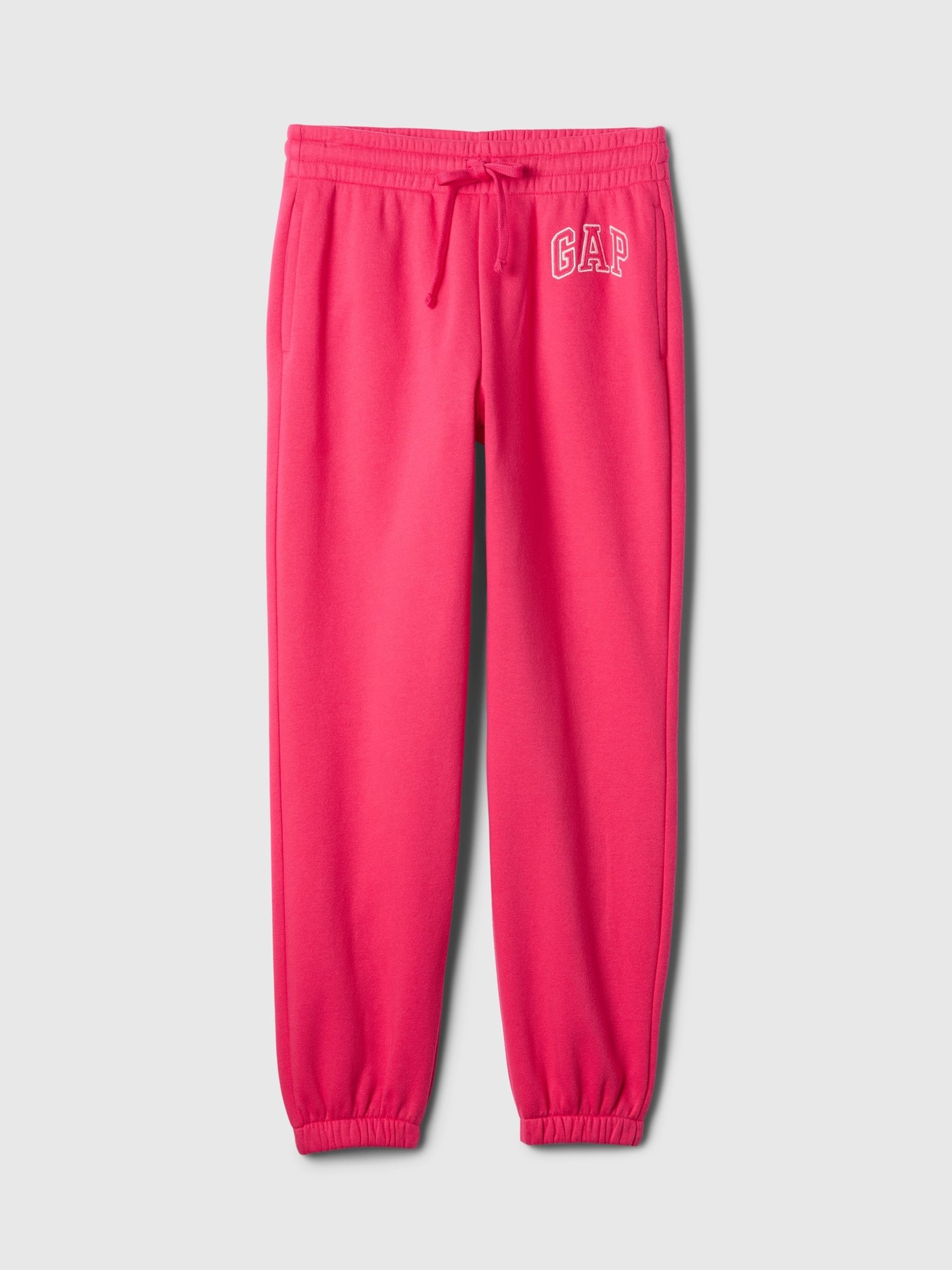 Pink Cuffed Logo Vintage Fleece-Lined Joggers - Image 5 of 5