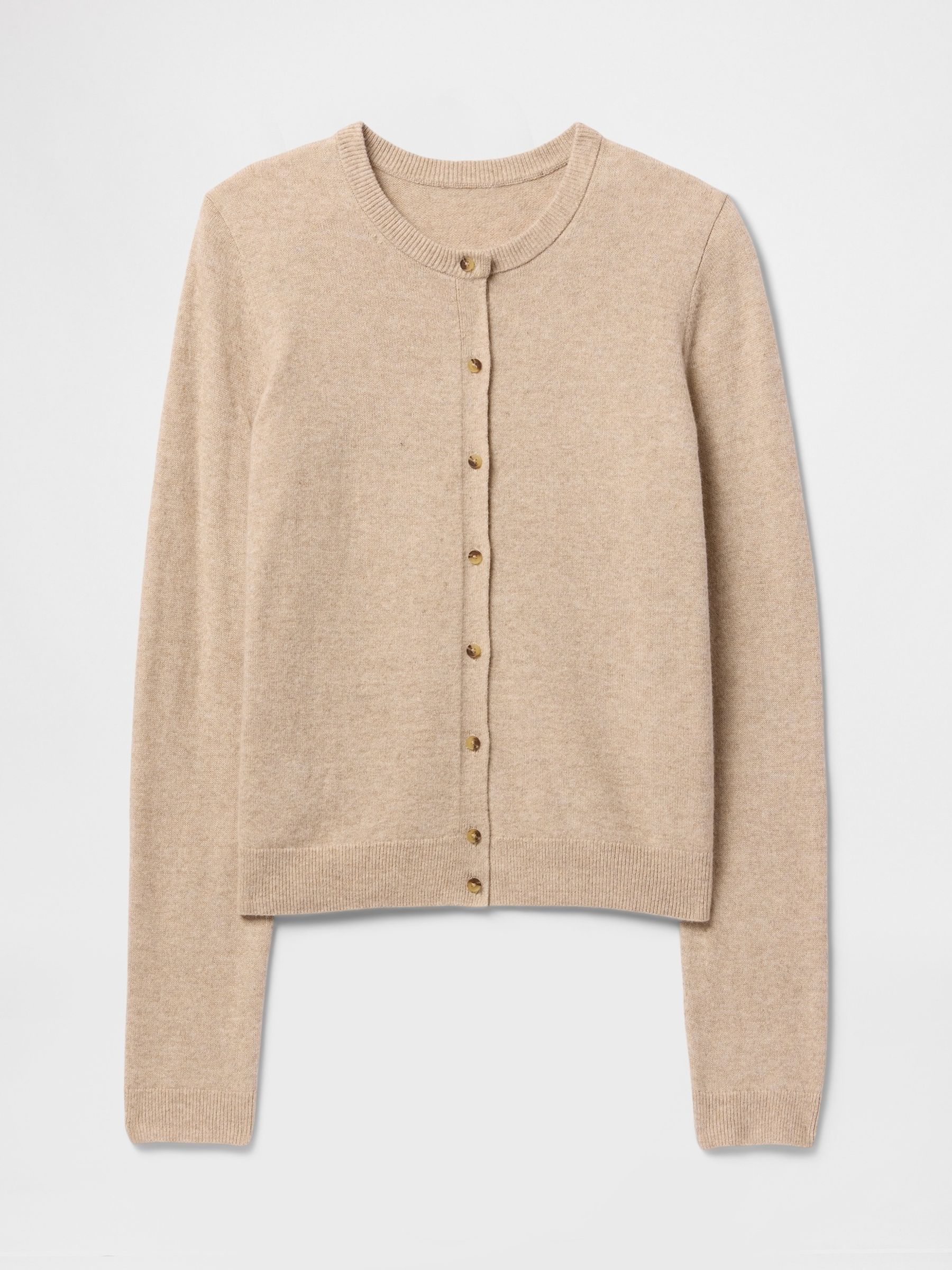 Brown CashSoft Lightweight Crew Neck Cardigan - Image 4 of 5