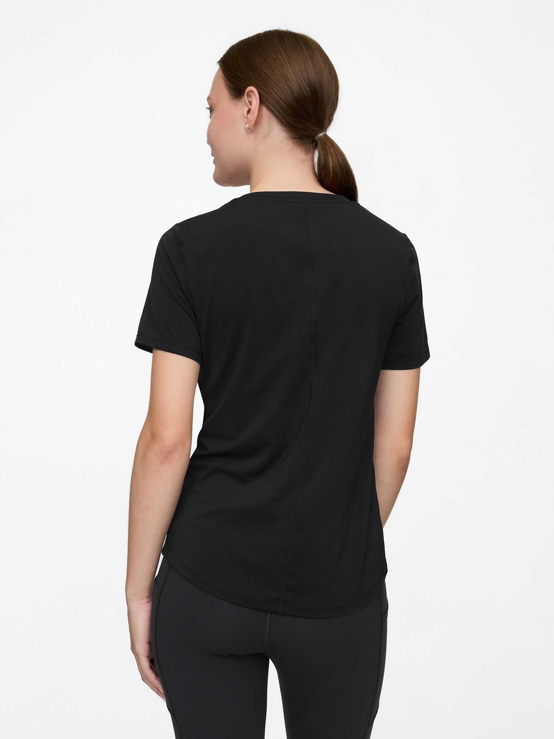 Black Brushed Jersey Short Sleeve T-Shirt - Image 2 of 4