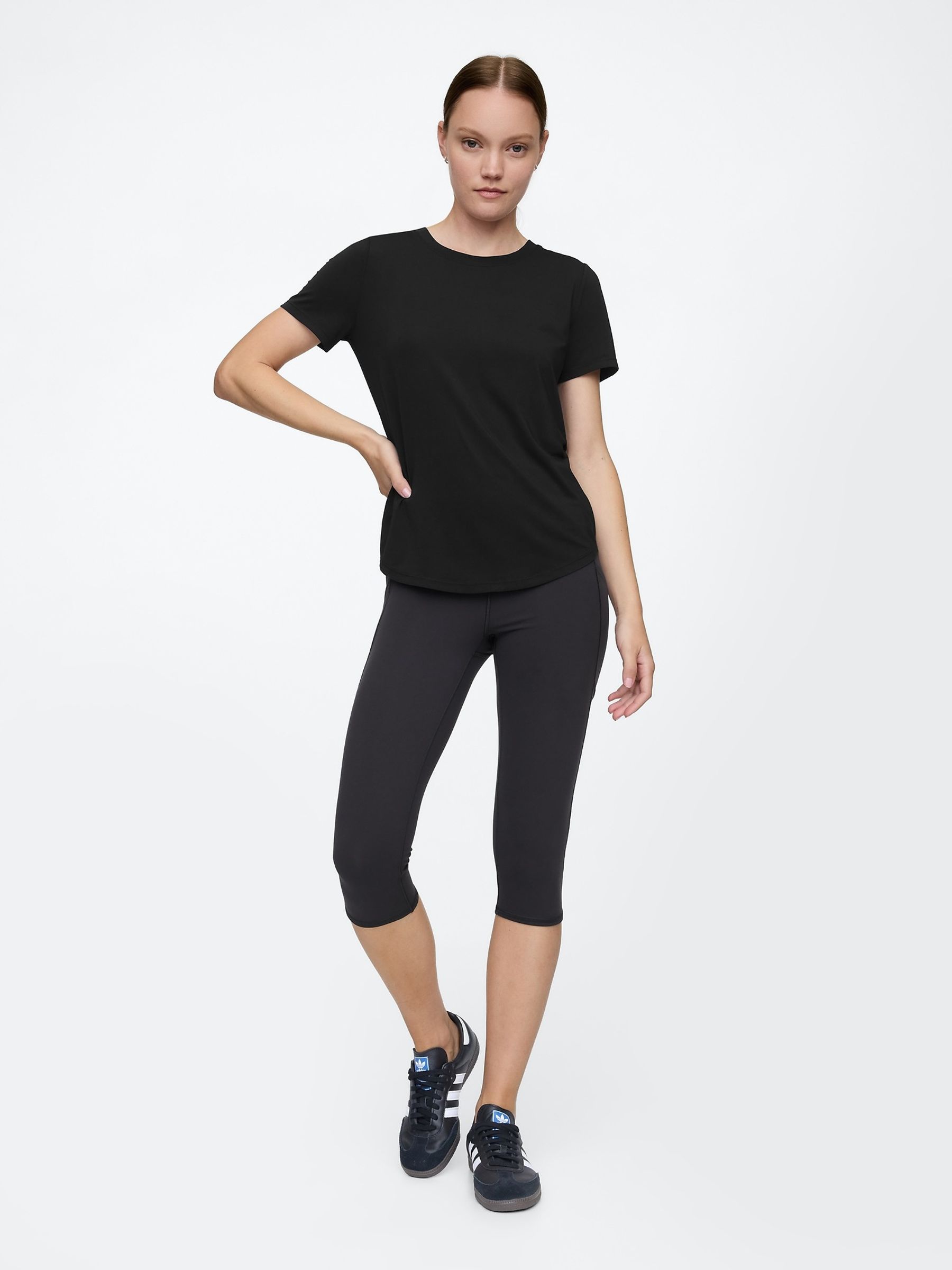Black Brushed Jersey Short Sleeve T-Shirt - Image 3 of 4