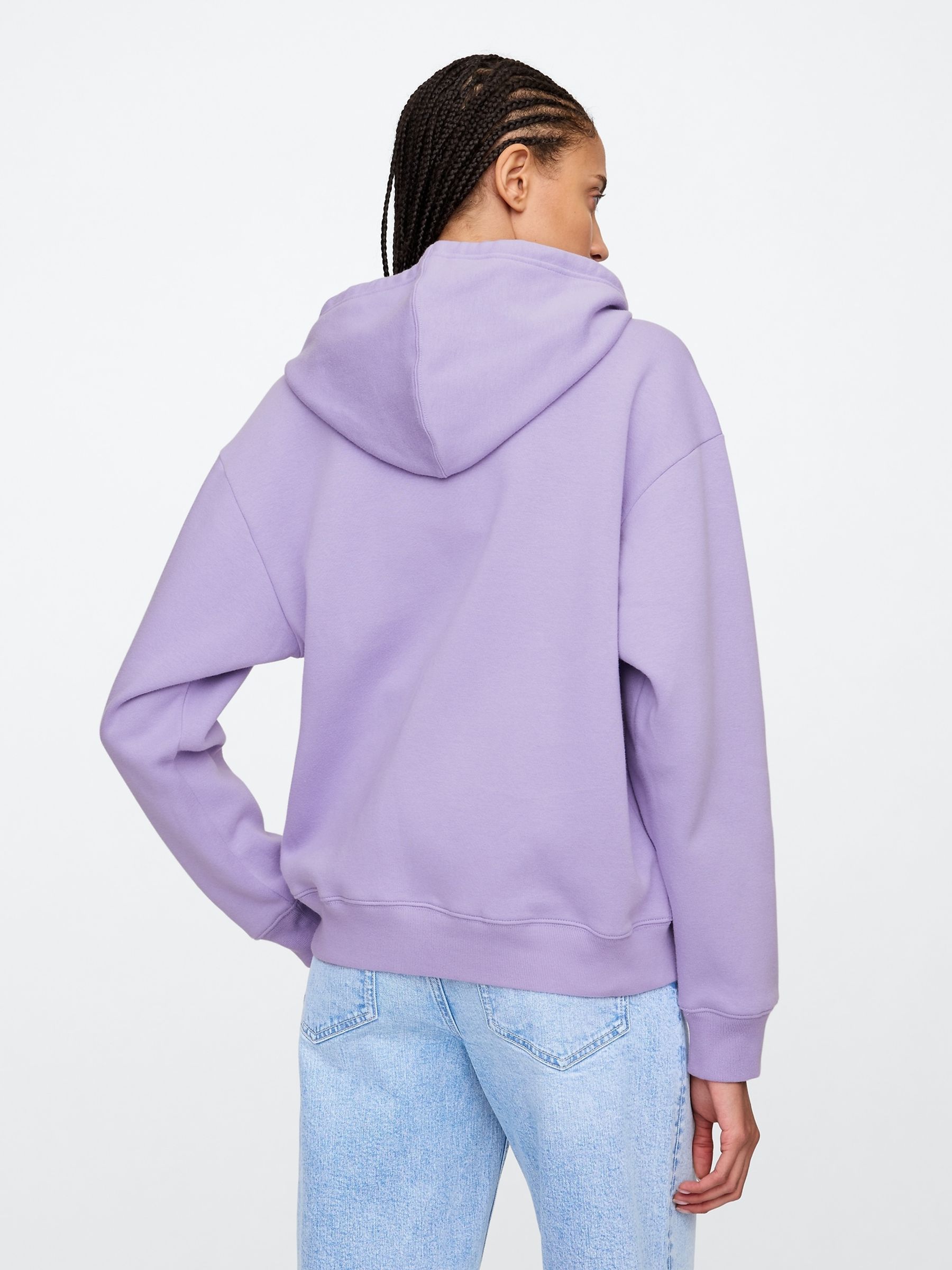 Purple Floral Vintage Logo Zip Up Hoodie - Image 2 of 5