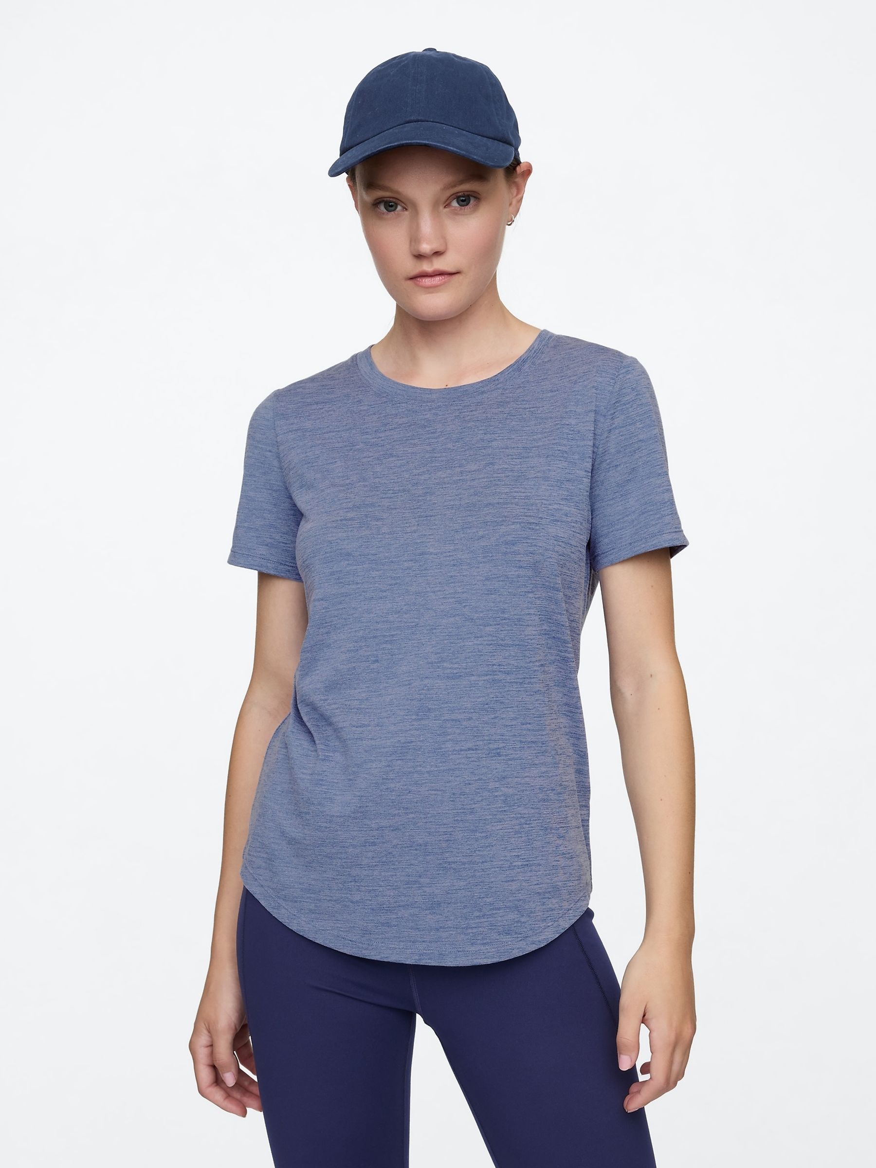 Blue Brushed Jersey Short Sleeve T-Shirt - Image 1 of 4