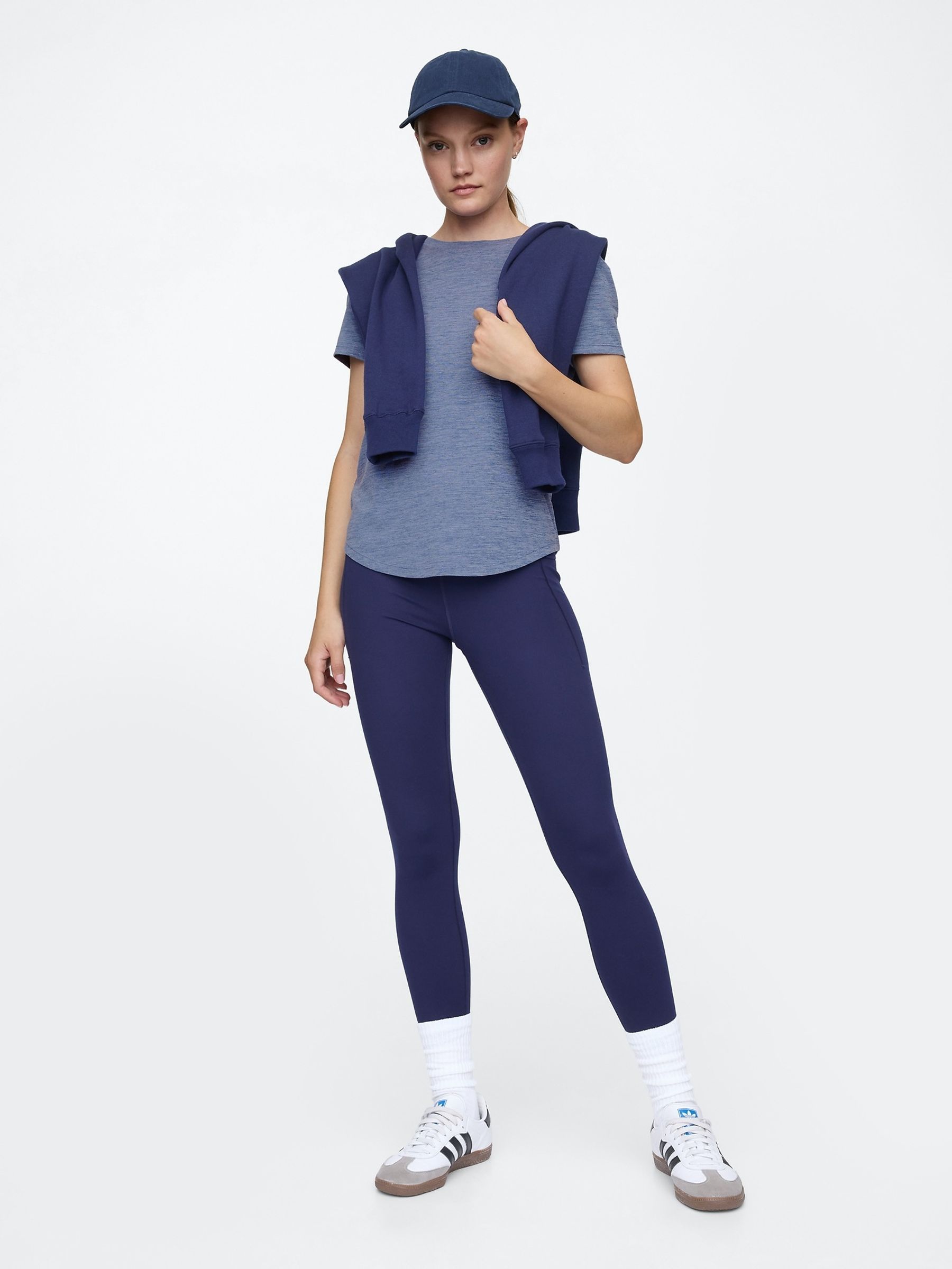 Blue Brushed Jersey Short Sleeve T-Shirt - Image 3 of 4