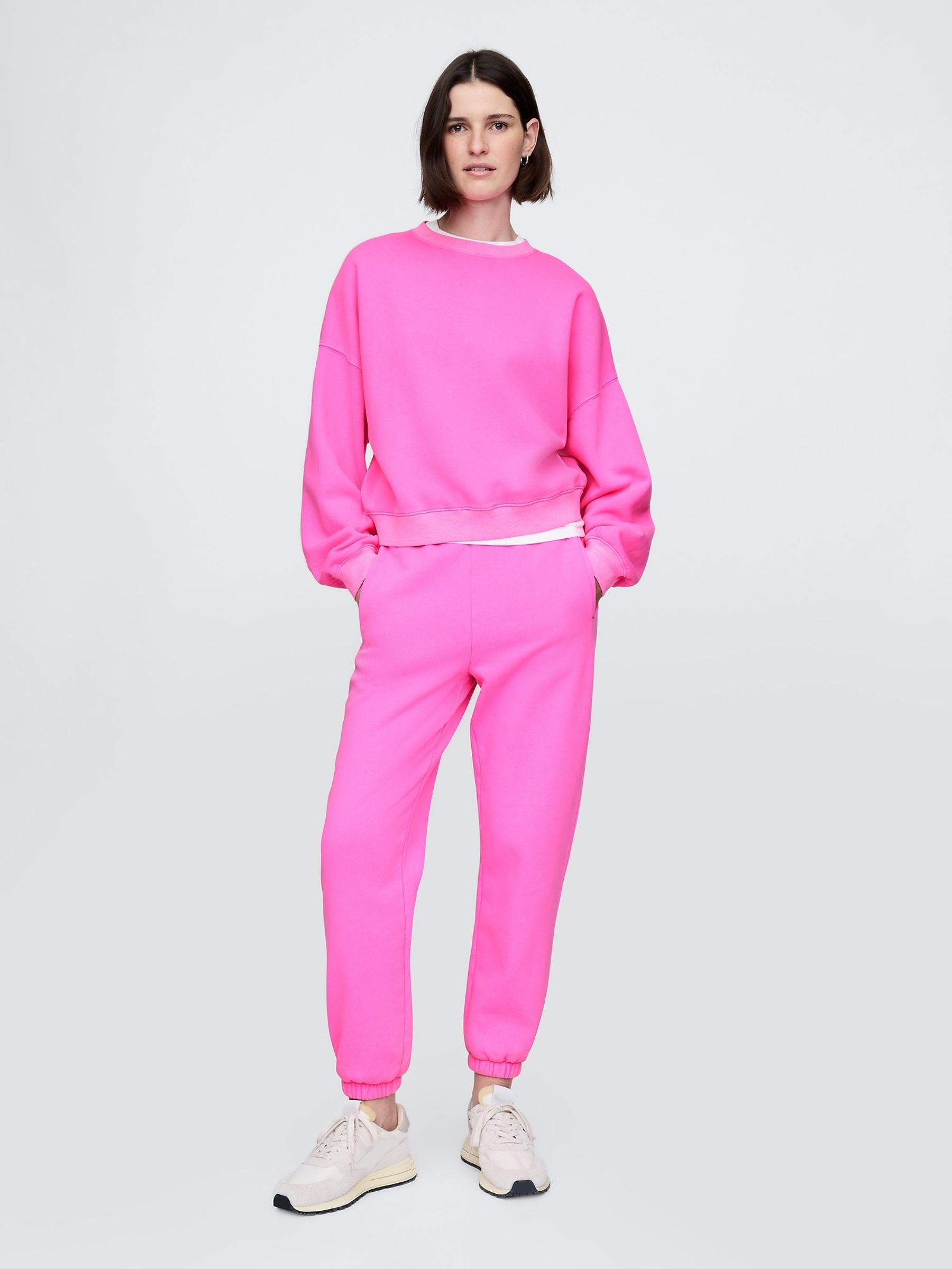 Pink Vintage Soft Wedge Crew Neck Sweatshirt - Image 1 of 3