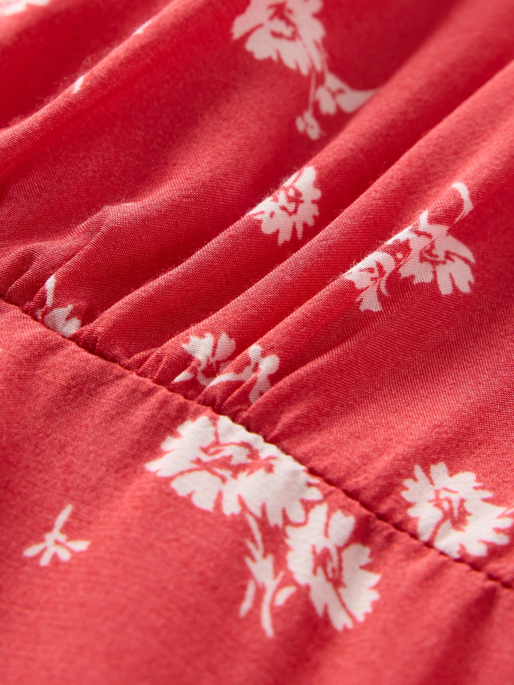 Red Crepe Floral Mini Dress - Image 5 of 5