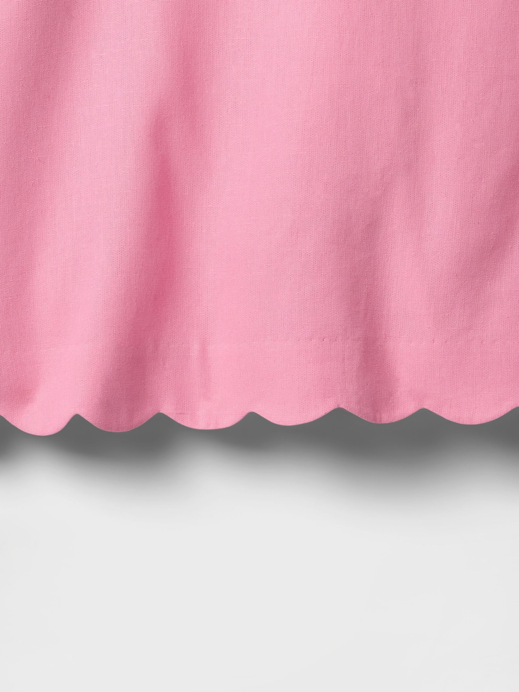 Pink Heavyweight Linen-Blend Scalloped Mini Skirt - Image 5 of 5