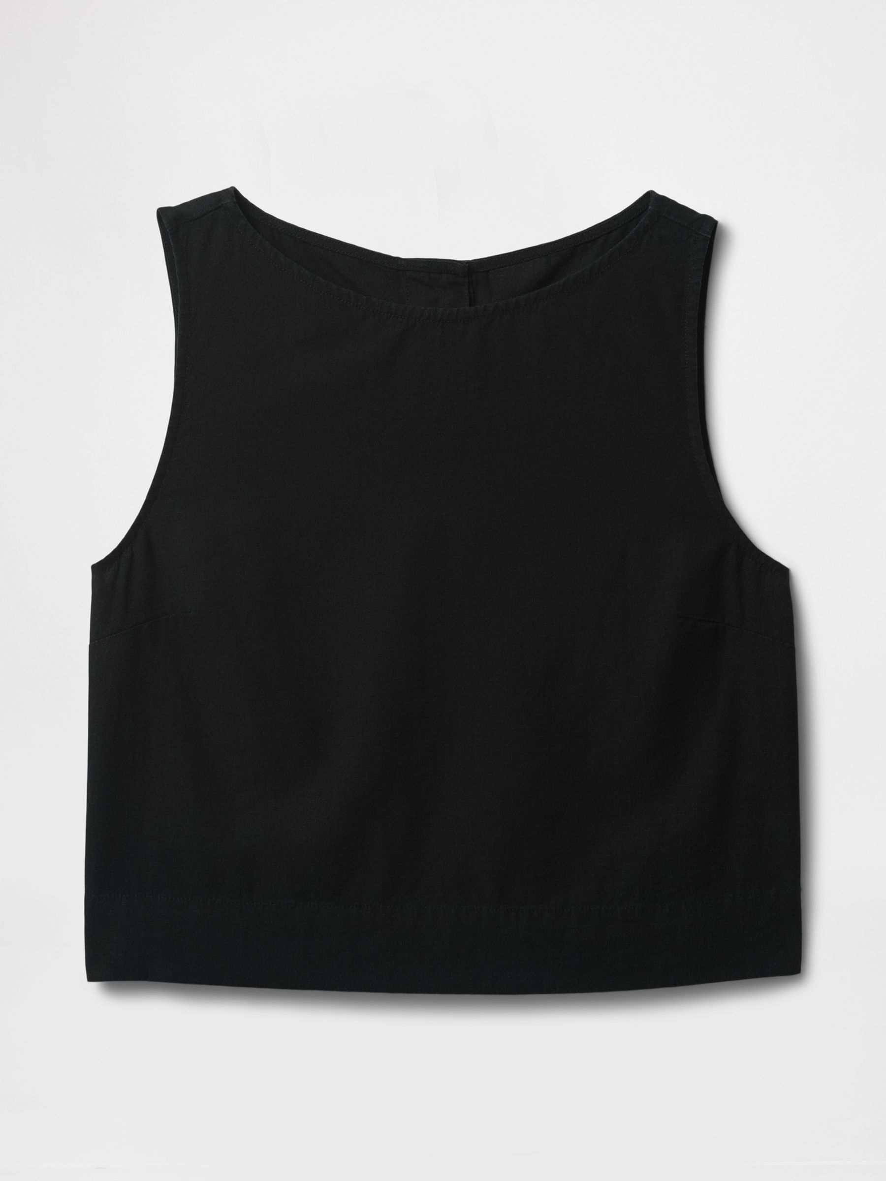 Black Heavyweight Linen-Blend Shell Vest - Image 5 of 5