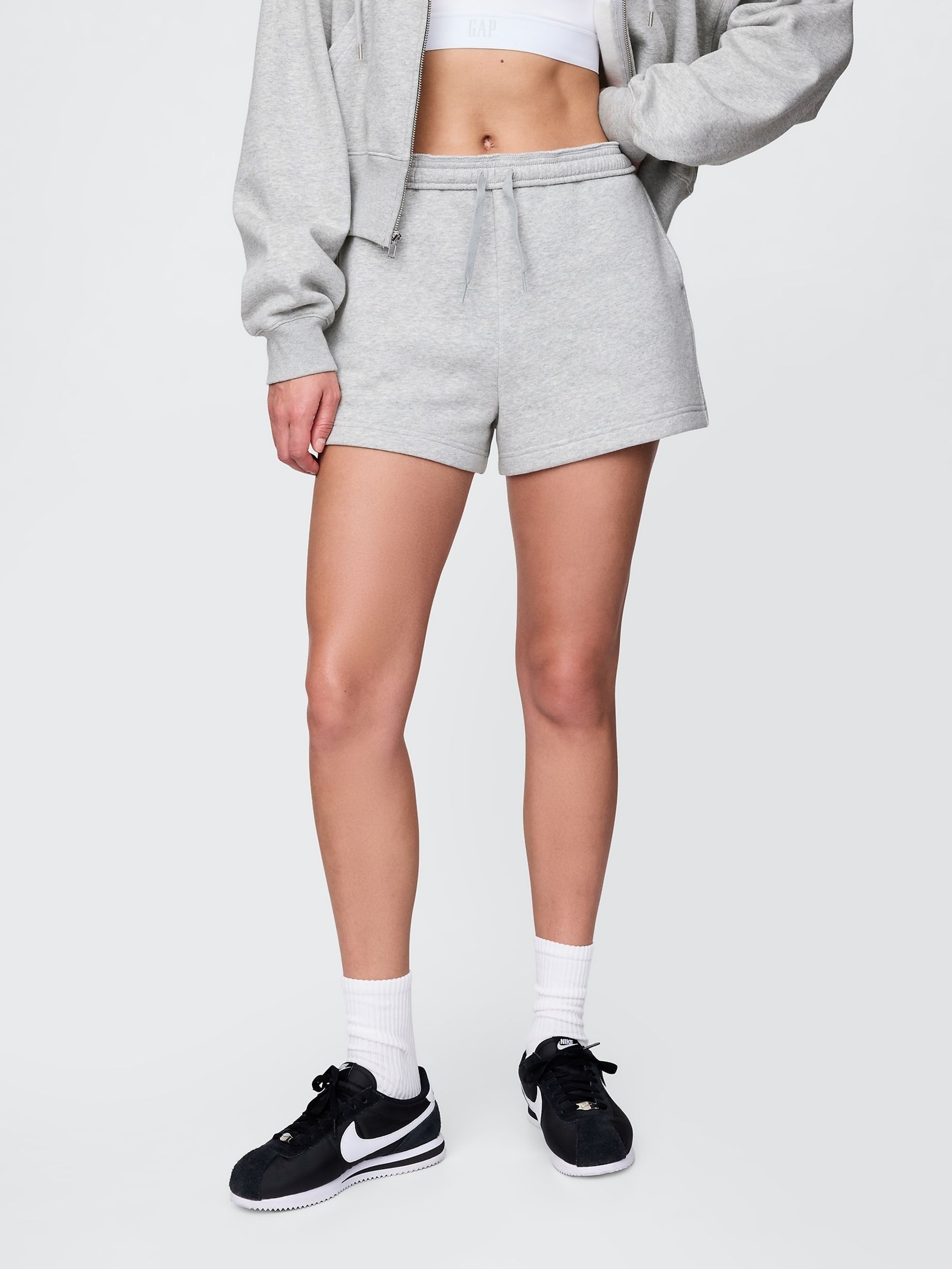 Grey Vintage Soft Fleece-Lined Pocket Shorts - Image 1 of 5