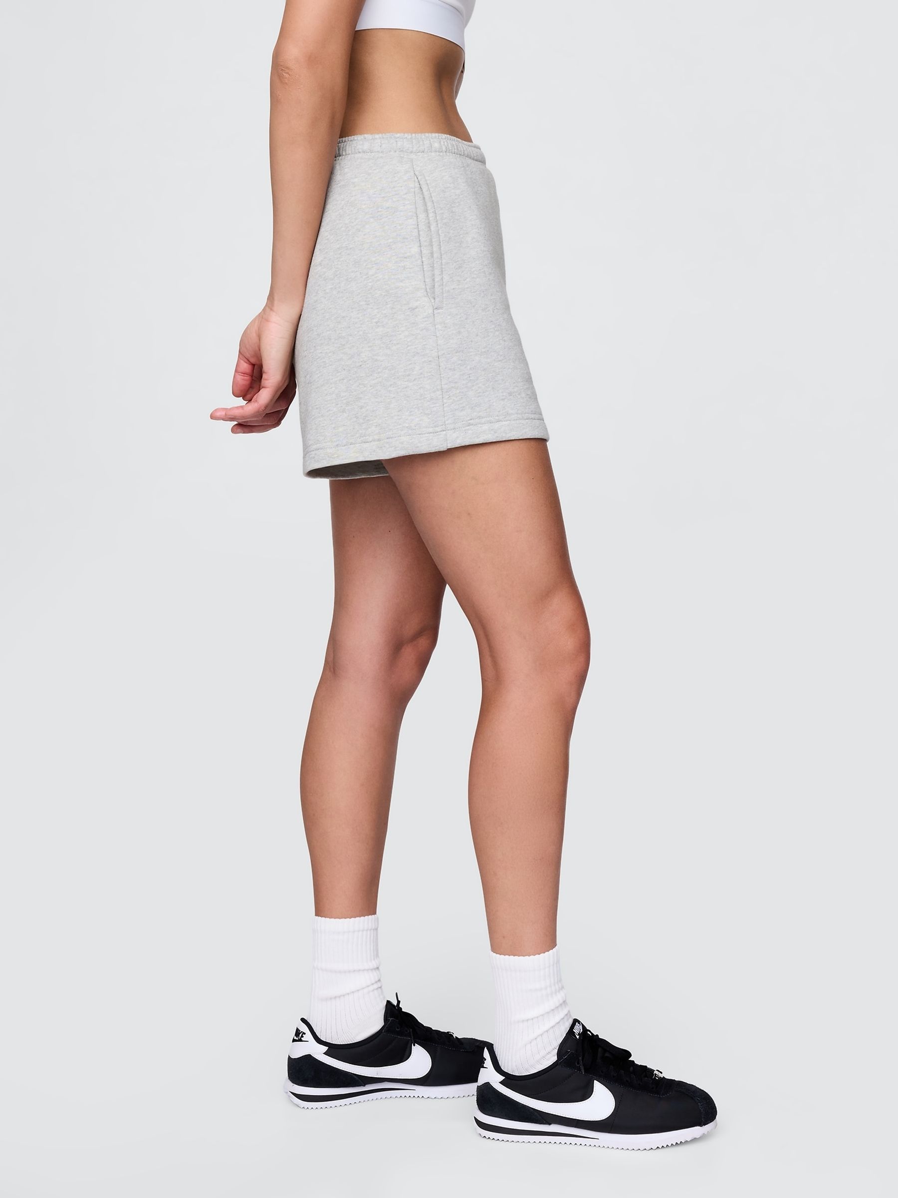Grey Vintage Soft Fleece-Lined Pocket Shorts - Image 3 of 5