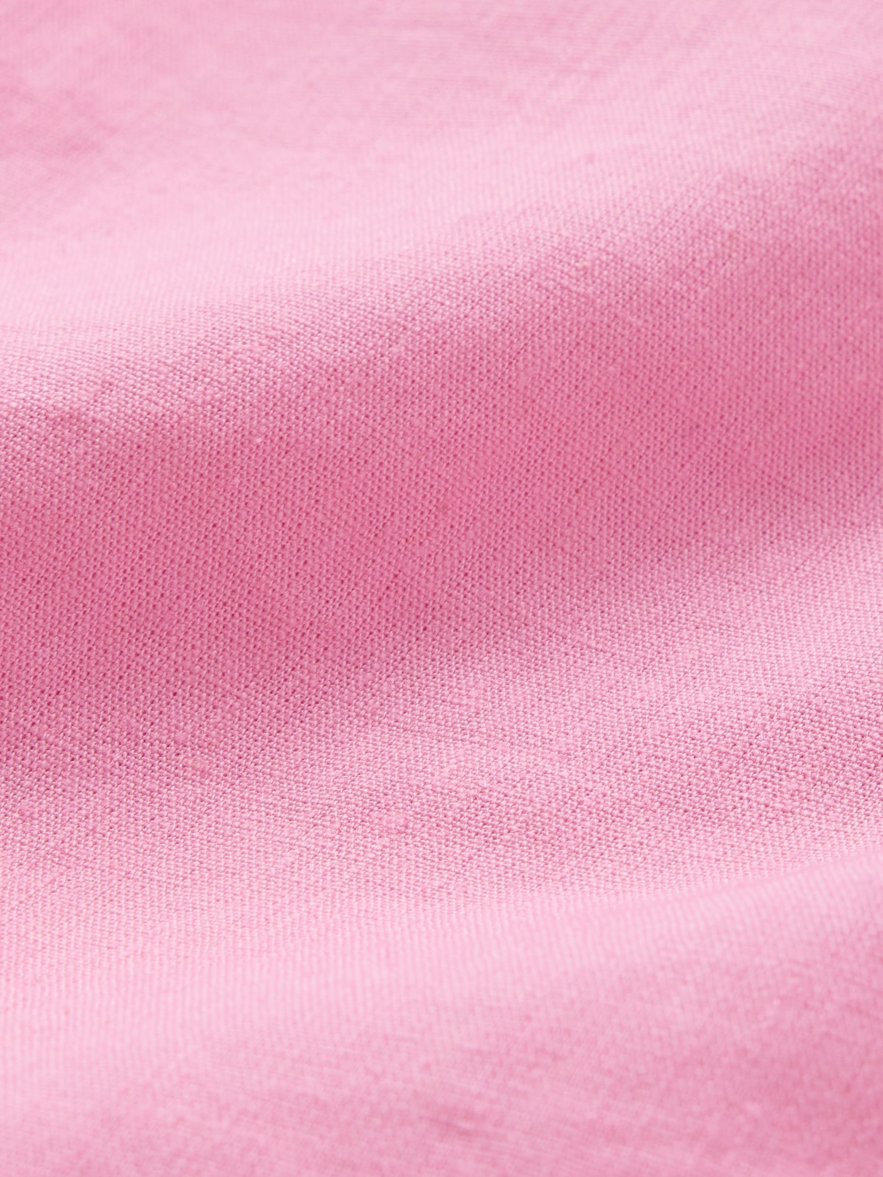 Pink Heavyweight Linen-Blend Scalloped Cropped Top - Image 5 of 5