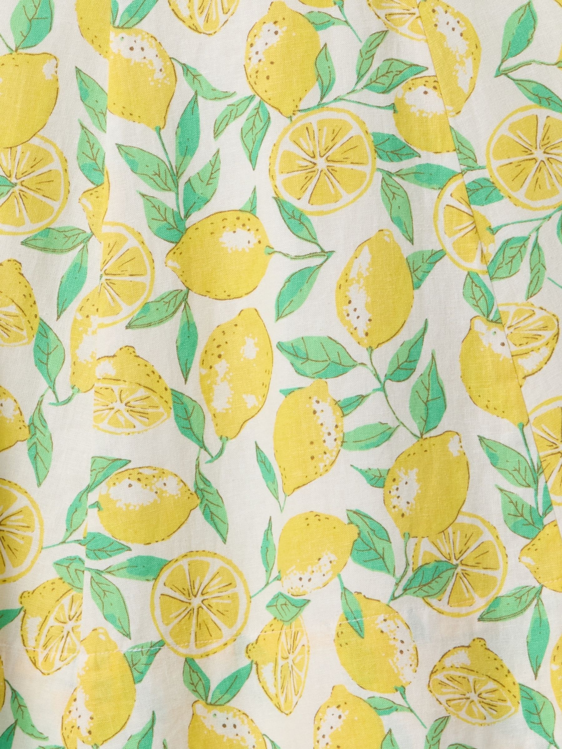 Yellow Lemon Heavyweight Square Neck Linen-Blend Mini Dress - Image 5 of 5