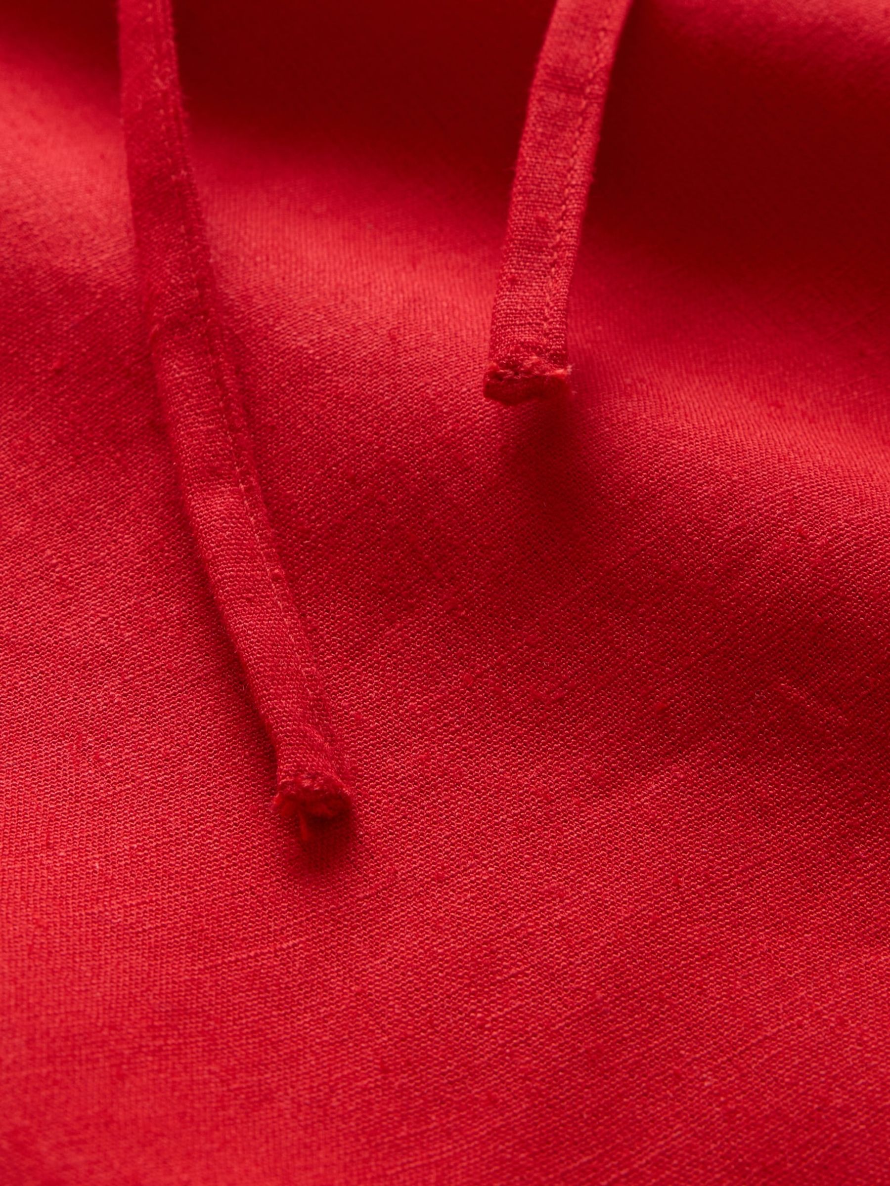 Red Heavyweight Linen-Blend Midi Skirt - Image 5 of 5