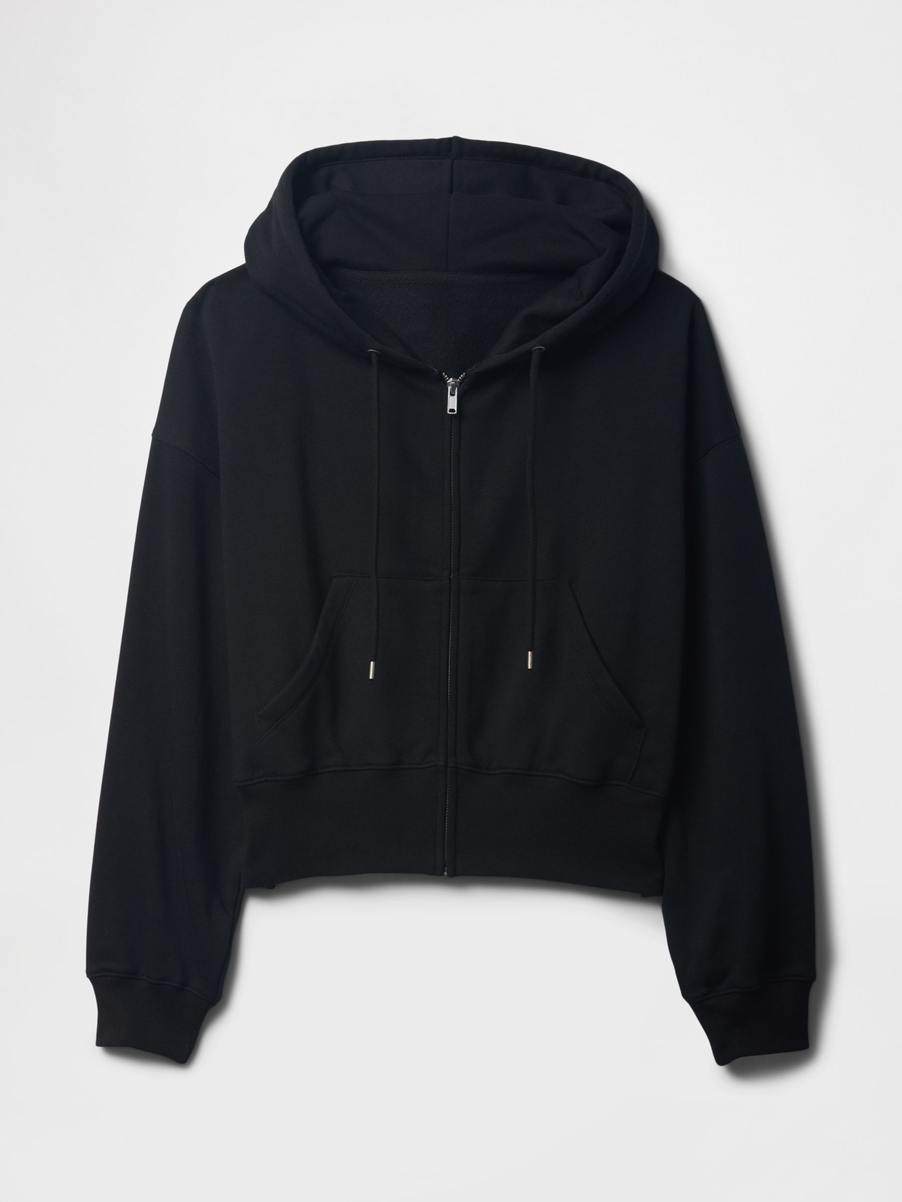 Black Vintage Soft Full-Zip Wedge Hoodie - Image 4 of 4
