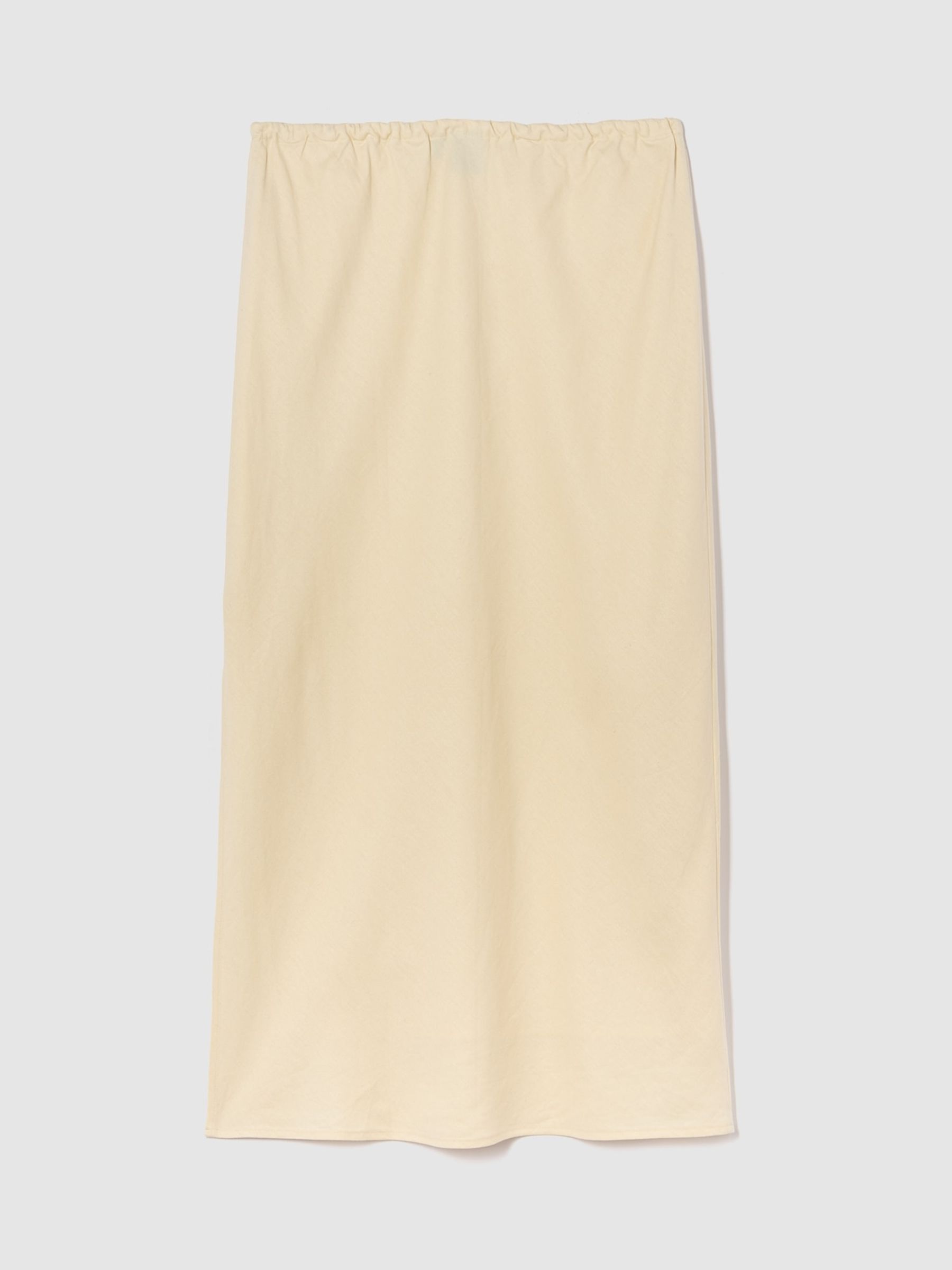 Yellow Heavyweight Linen-Blend Midi Skirt - Image 5 of 6