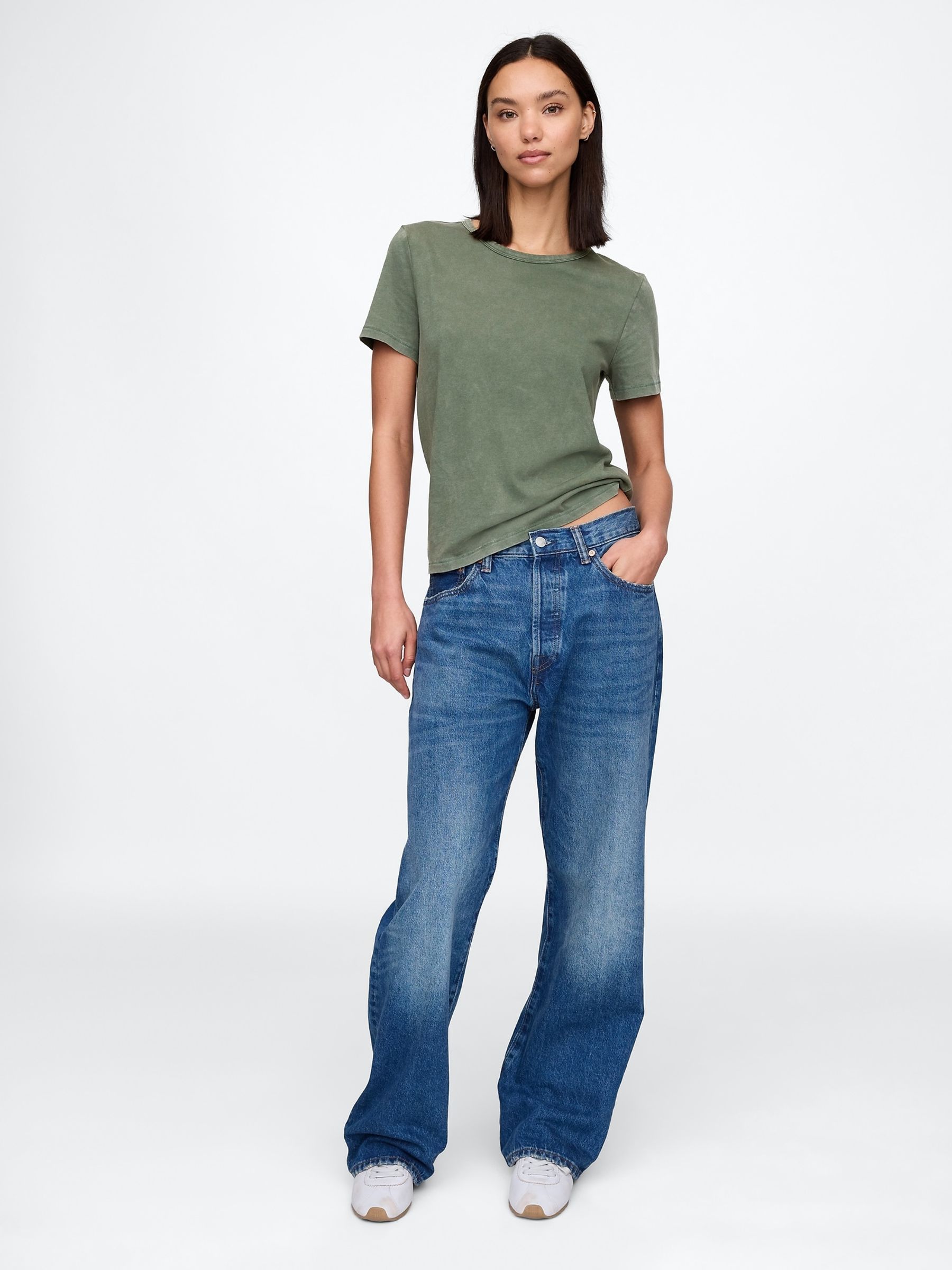 Green Crew Neck Vintage Short Sleeve T-Shirt - Image 3 of 4