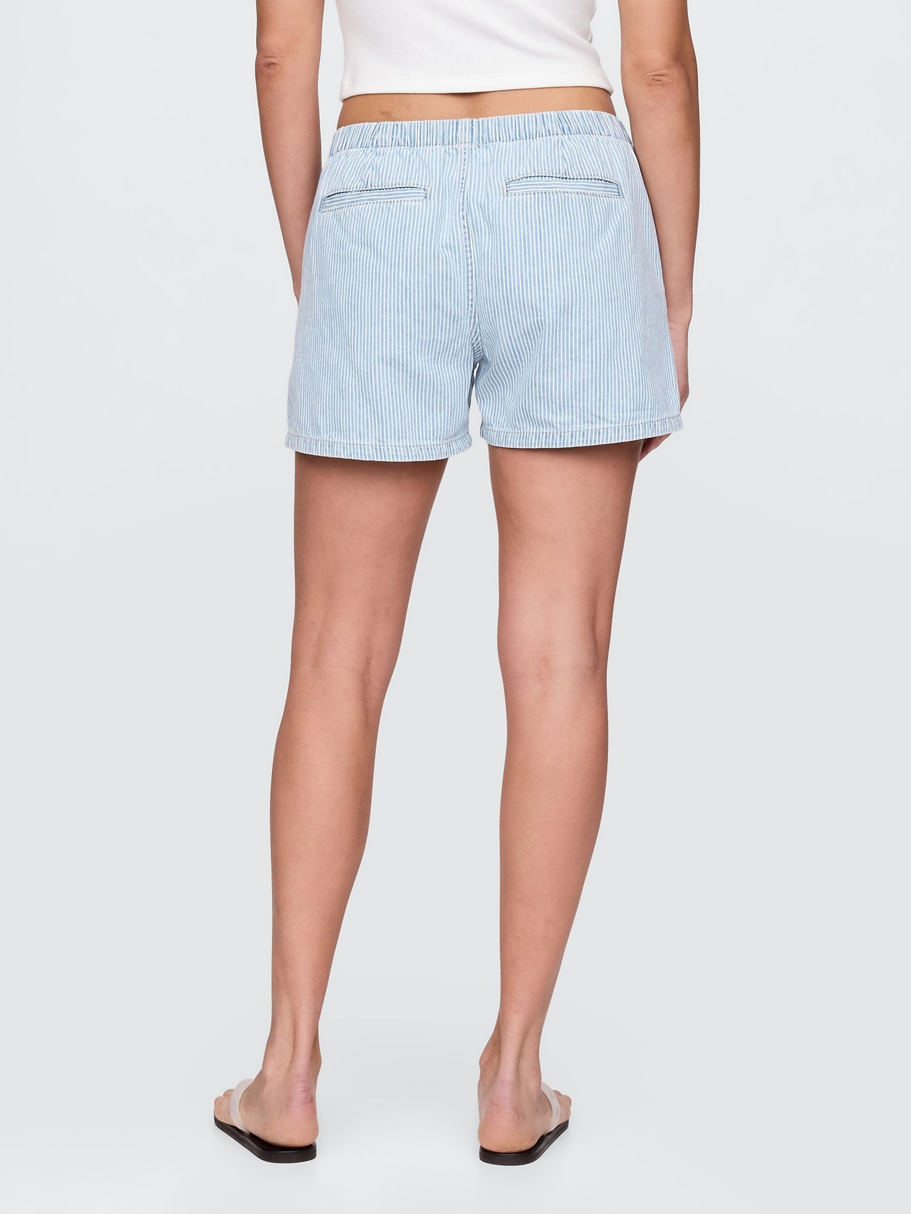 Blue UltraSoft Mid Rise Easy Denim Shorts - Image 2 of 5