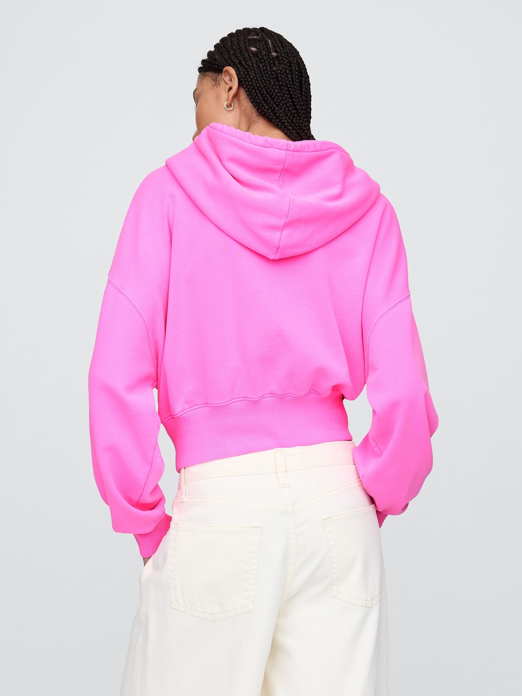 Pink Vintage Soft Full-Zip Wedge Hoodie - Image 2 of 4