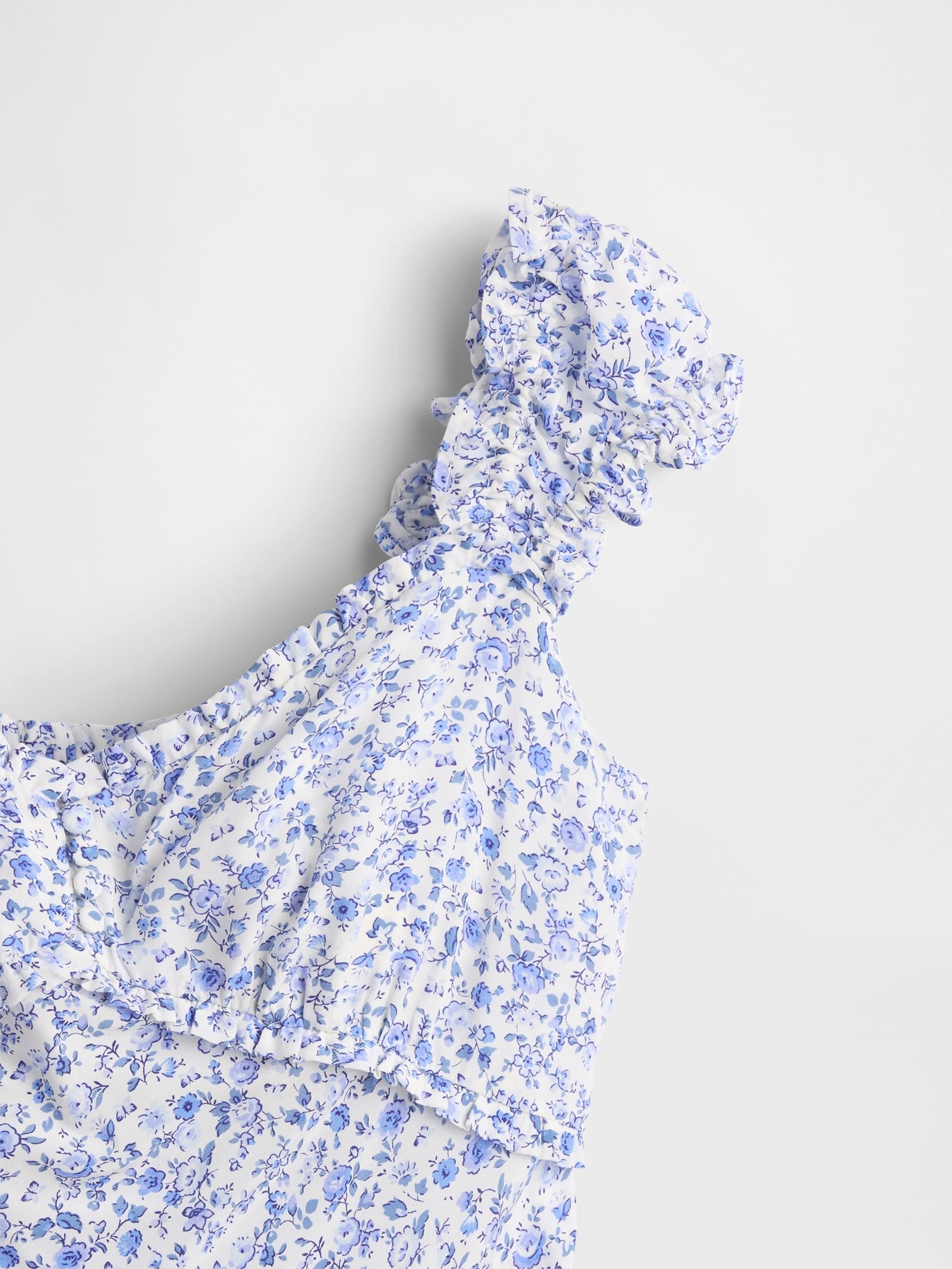 Blue Sweetheart Crepe Midi Dress - Image 5 of 5