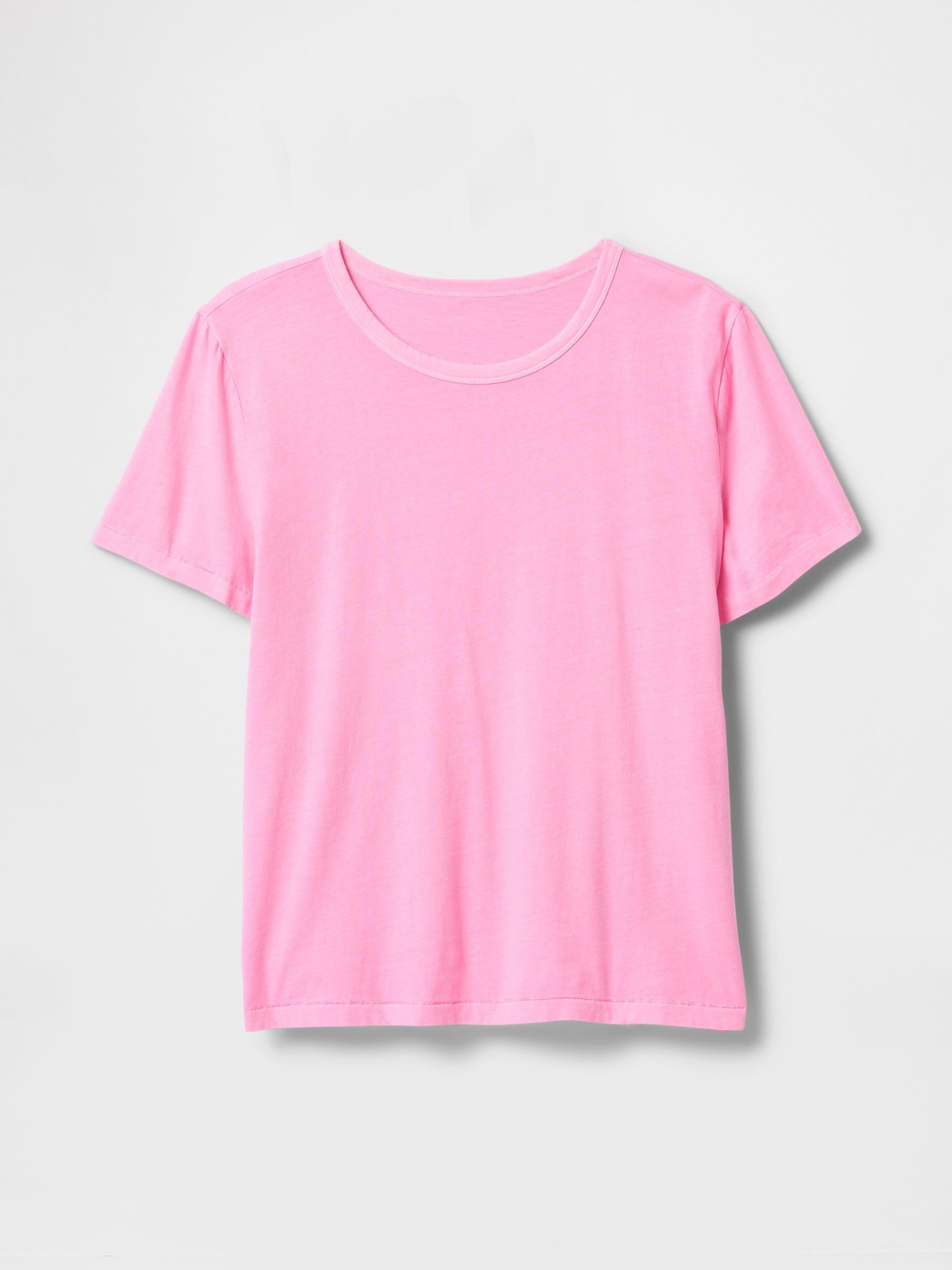 Pink Crew Neck Vintage Short Sleeve T-Shirt - Image 4 of 4