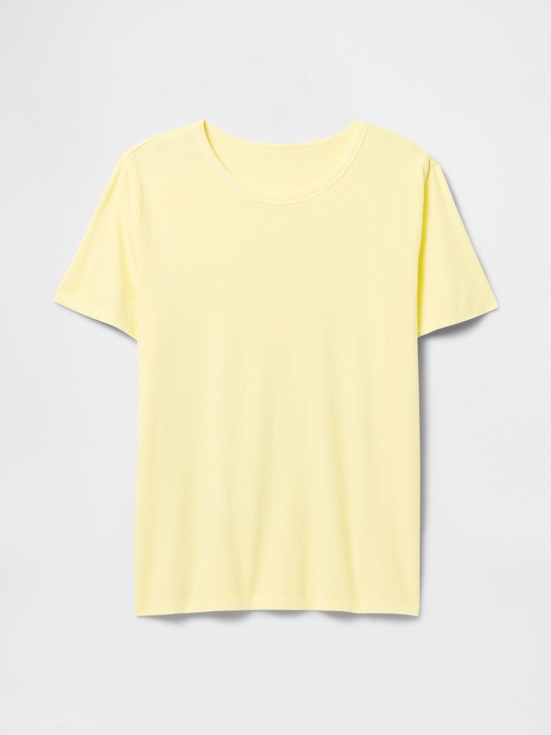 Yellow Crew Neck Organic Cotton Short Sleeve Vintage T-Shirt - Image 4 of 4