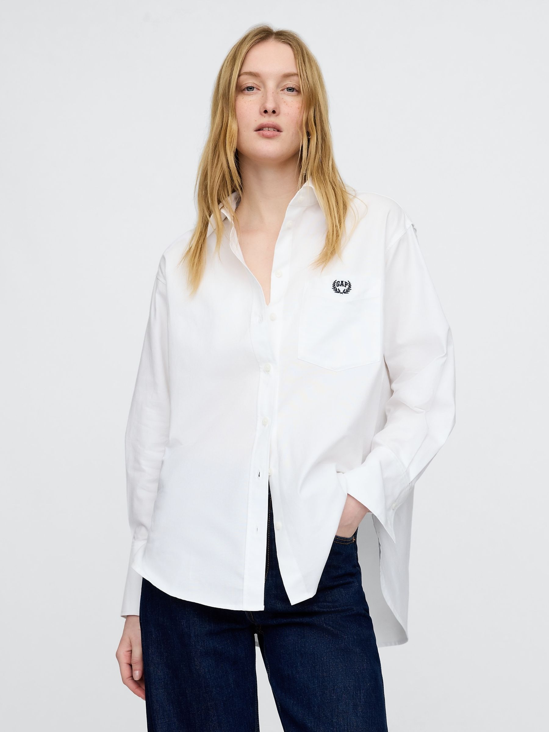 White Oversized Shirt - Image 1 of 4
