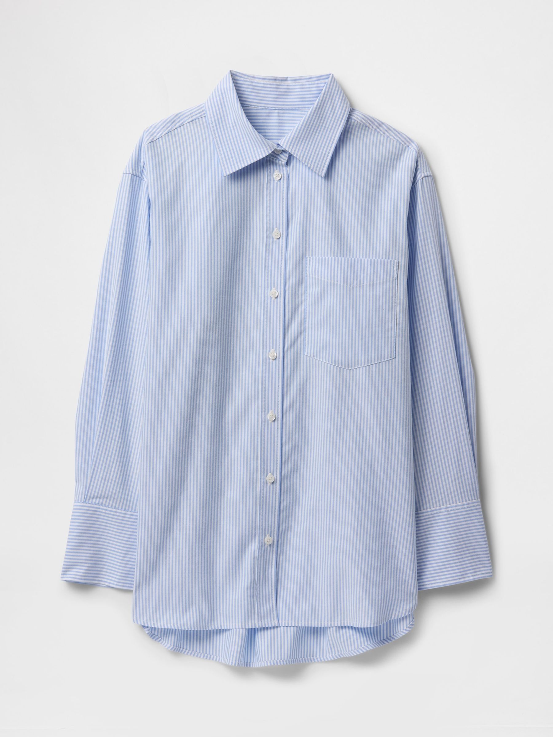 Blue Stripe Organic Cotton Oversized Shirt - Image 4 of 5
