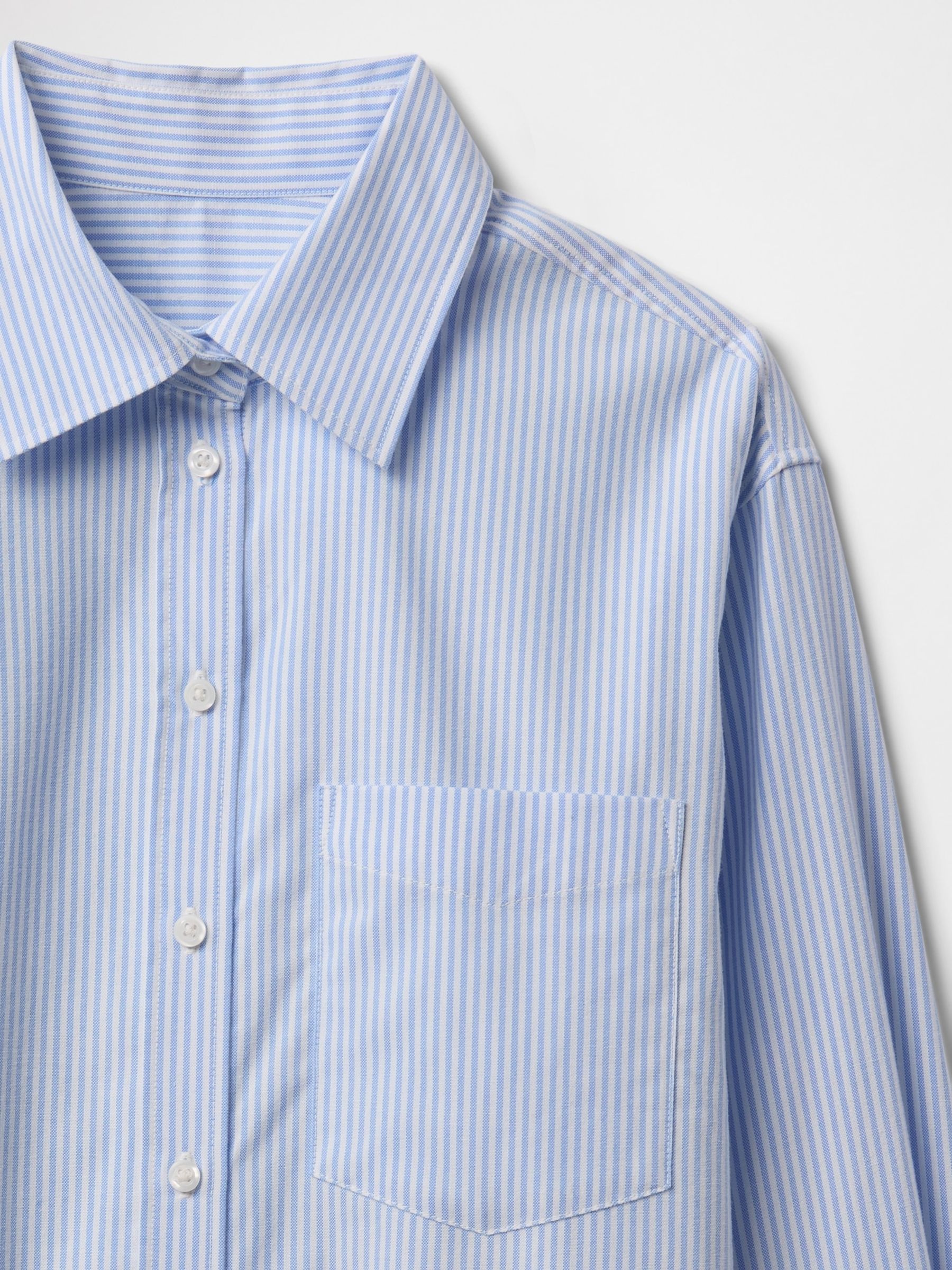 Blue Stripe Organic Cotton Oversized Shirt - Image 5 of 5