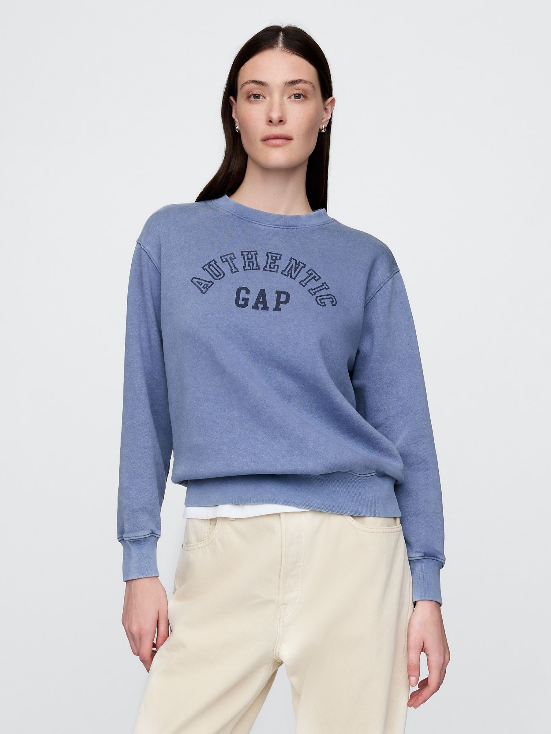 Blue Vintage Soft French Terry Logo Sweatshirt - Image 1 of 5