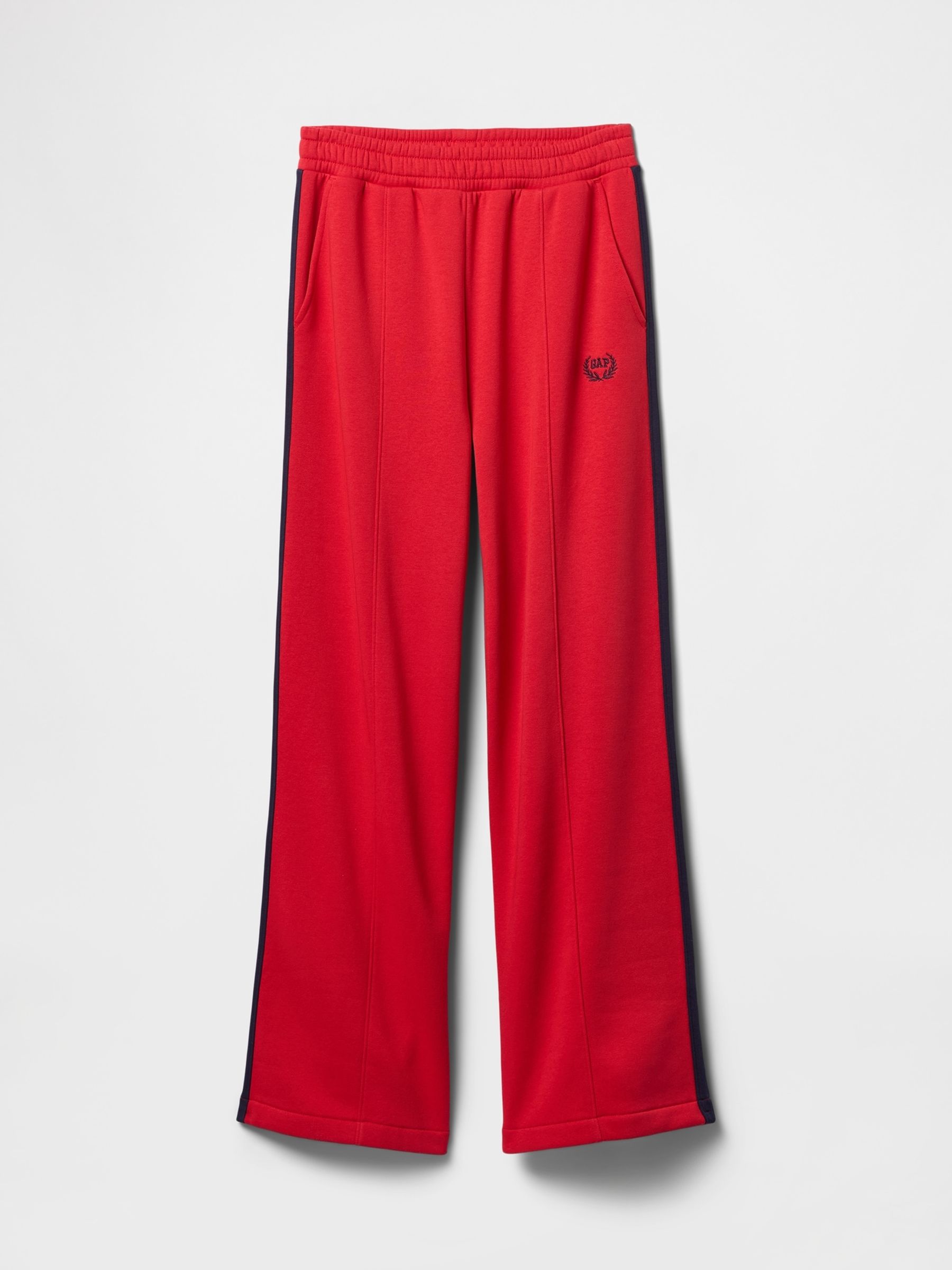 Red Logo Vintage Fleece-Lined Wide Leg Joggers - Image 3 of 3