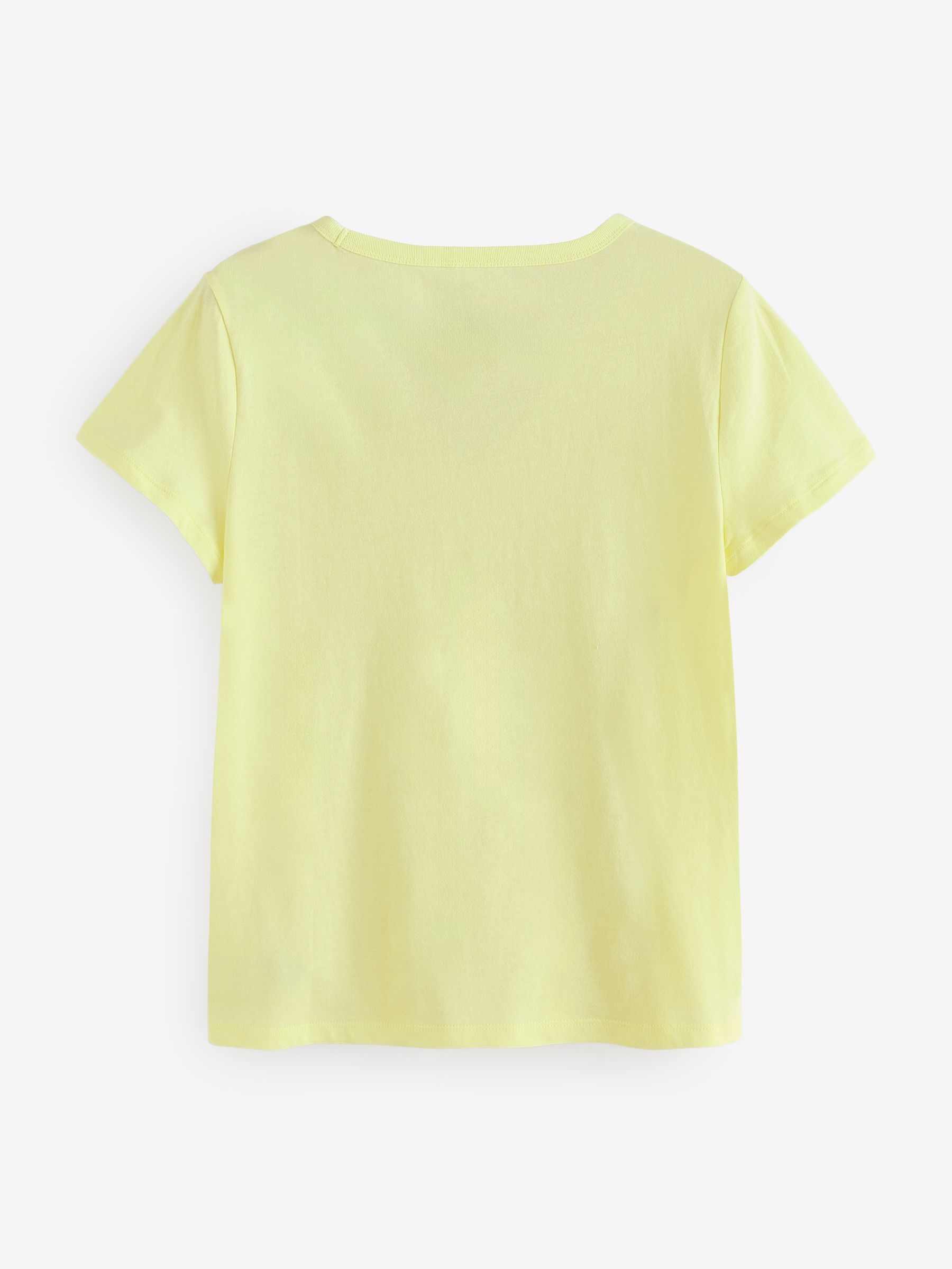 Yellow V-Neck Favourite Cotton Short Sleeve T-Shirt - Image 2 of 4