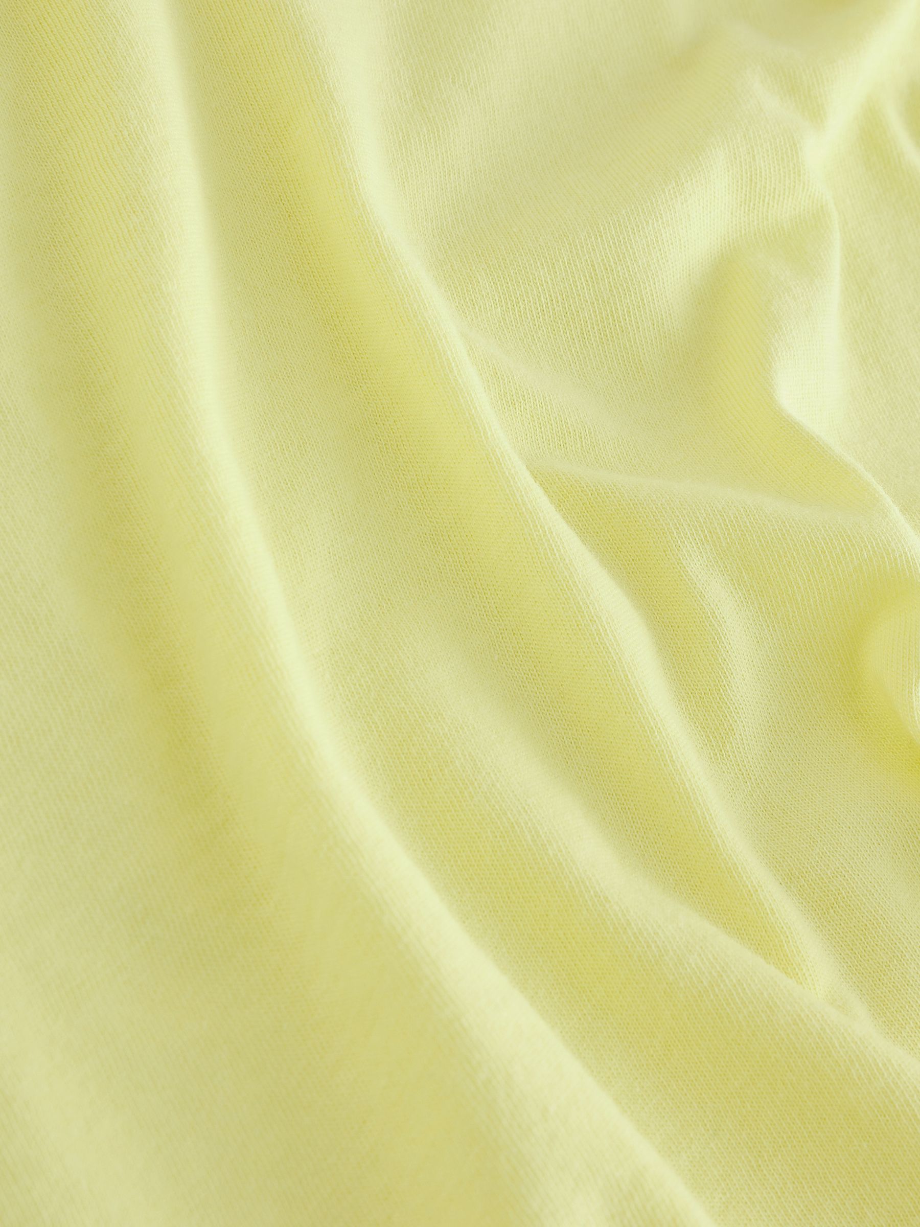 Yellow V-Neck Favourite Cotton Short Sleeve T-Shirt - Image 4 of 4
