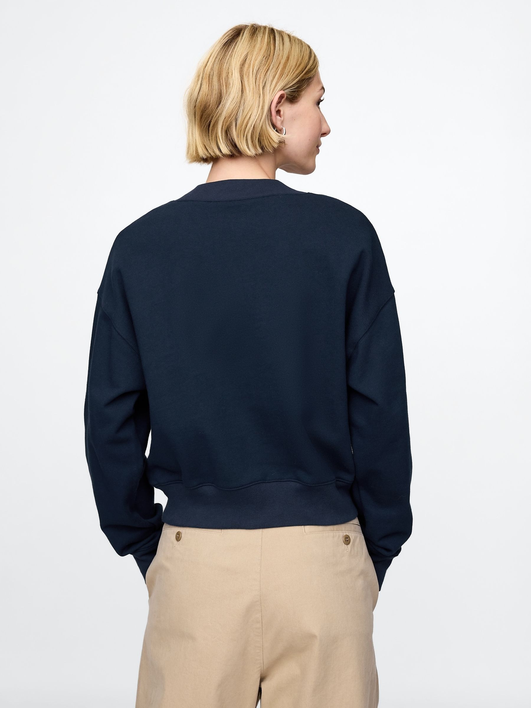 Blue Logo 1969 Crew Neck Cropped Sweatshirt - Image 2 of 4