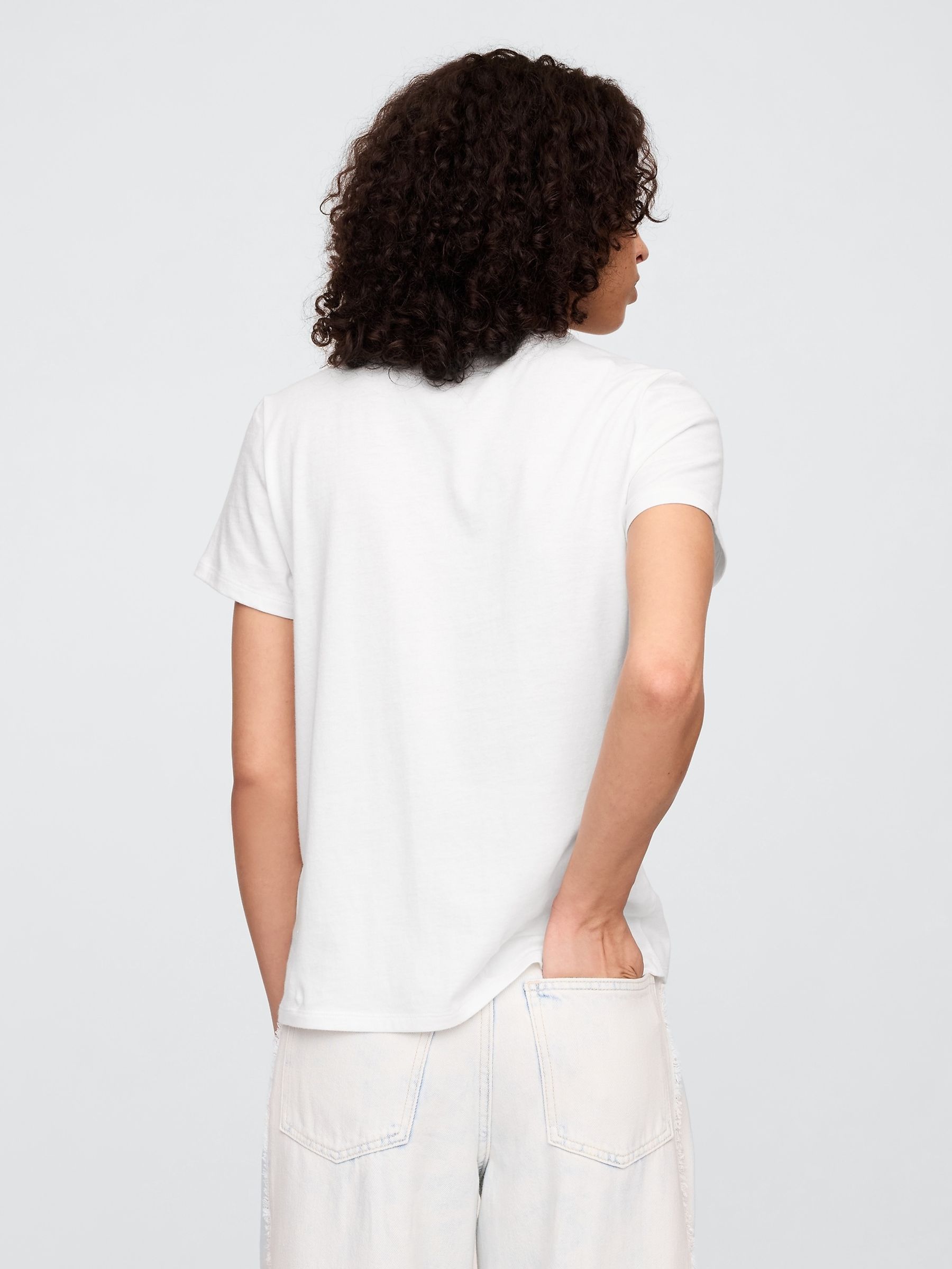 White Crew Neck Favourite Cotton Short Sleeve T-Shirt - Image 2 of 5