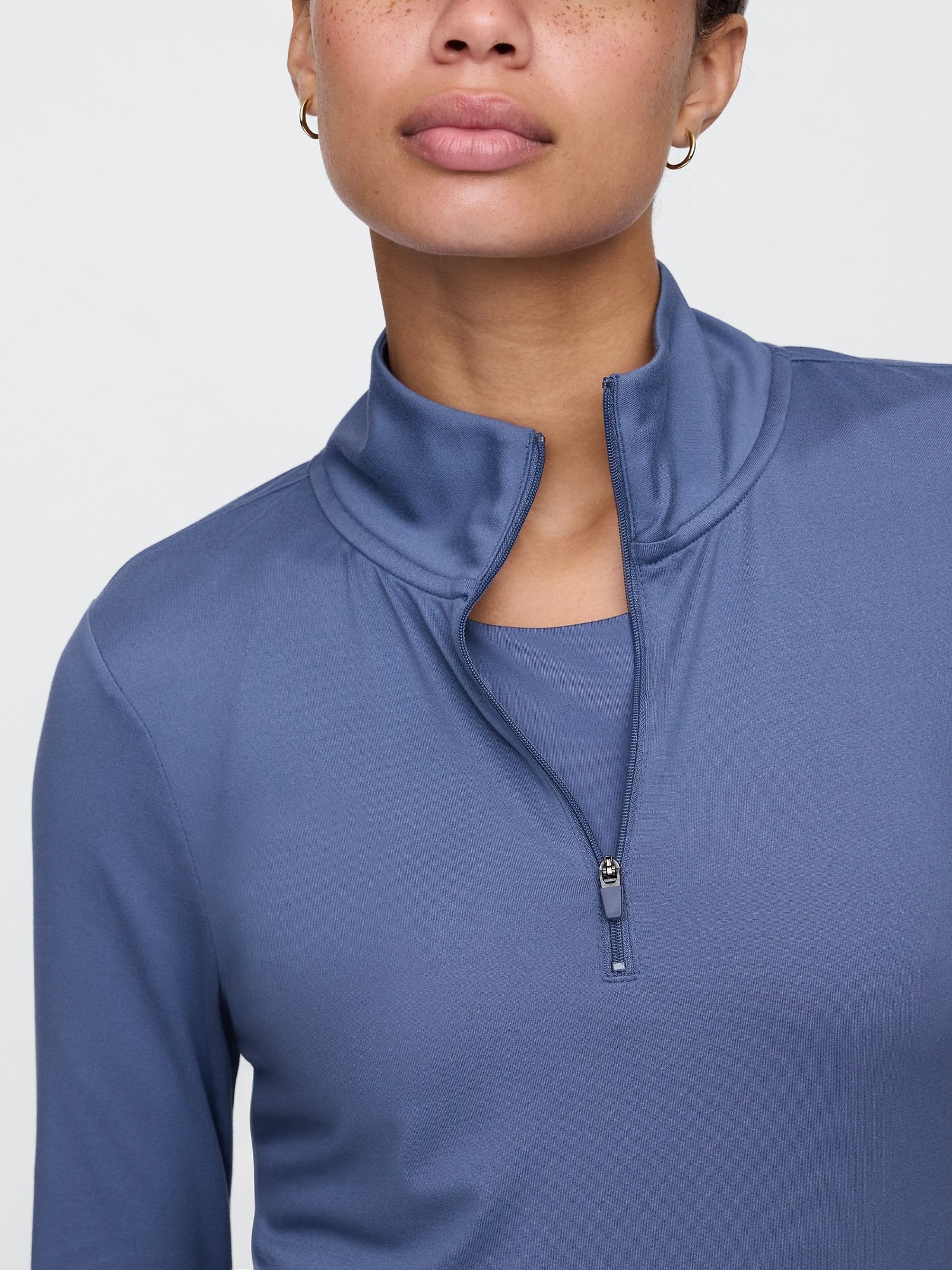 Blue Quarter Zip Long Sleeve Jacket - Image 4 of 5