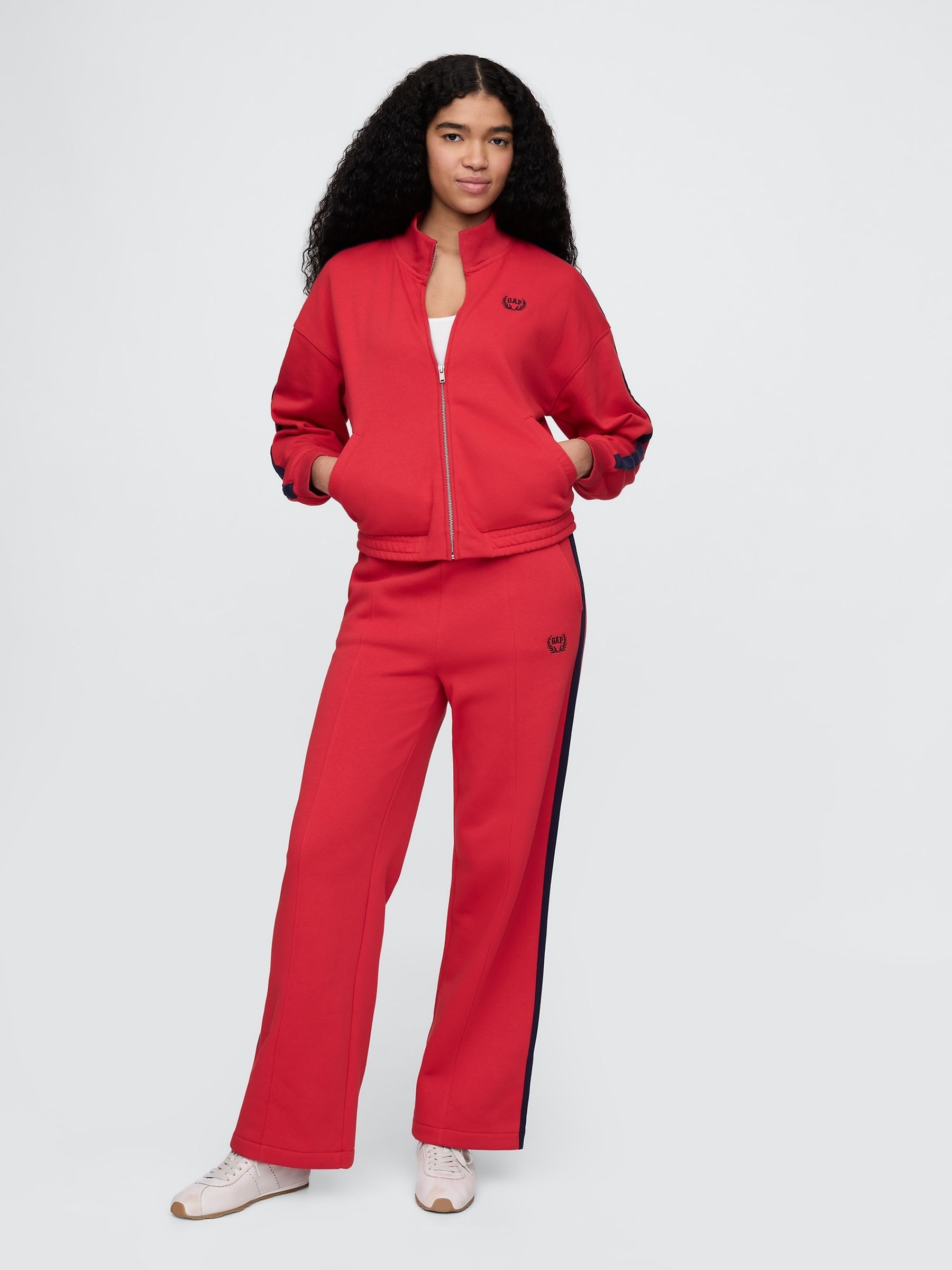Red Vintage Soft Logo Track Jacket - Image 3 of 5