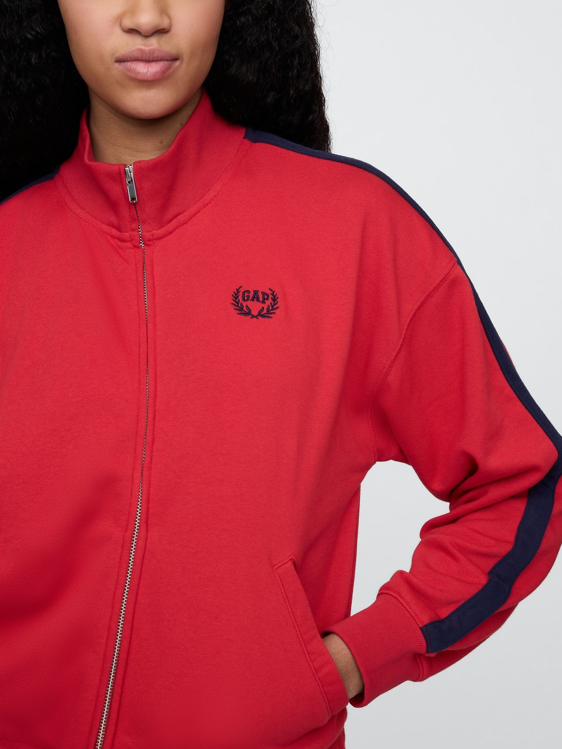 Red Vintage Soft Logo Track Jacket - Image 4 of 5