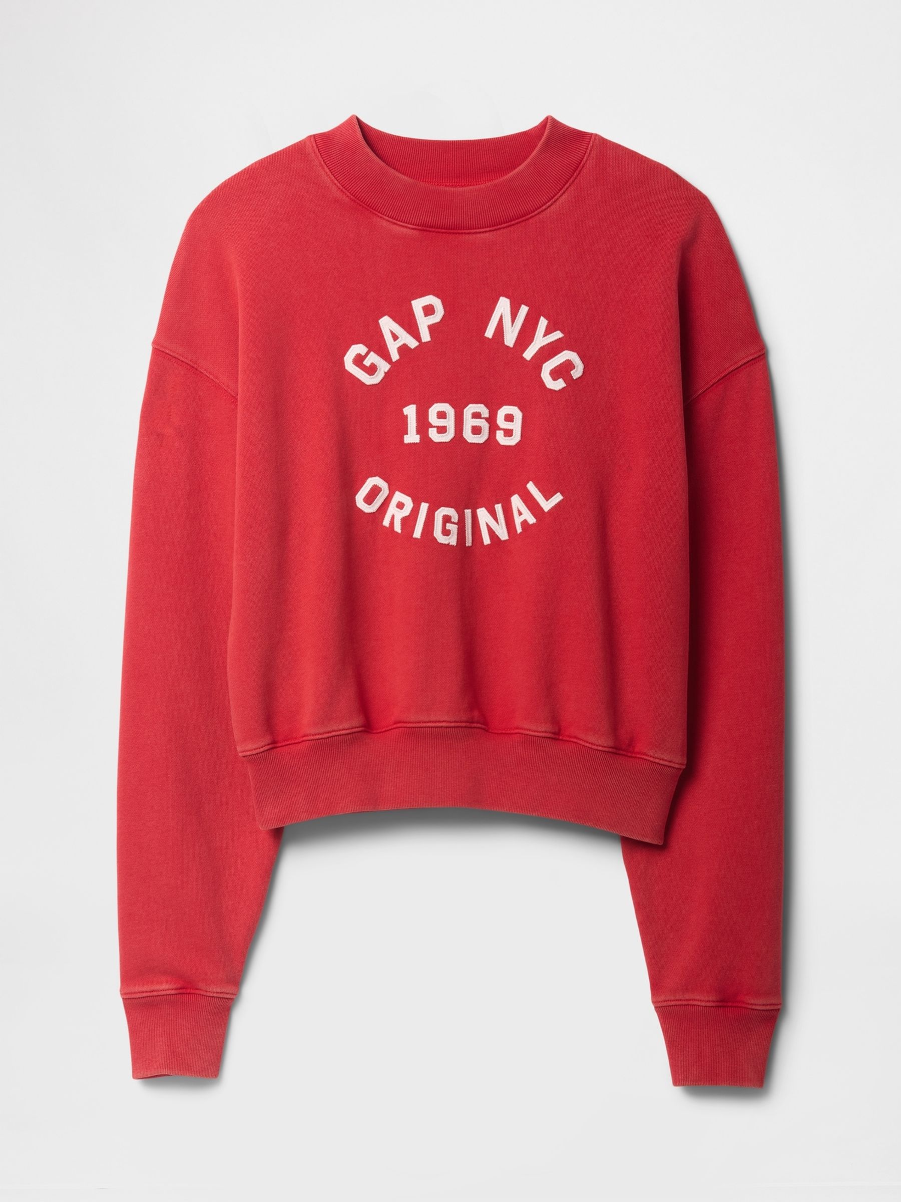 Red Logo 1969 Crew Neck Cropped Sweatshirt - Image 4 of 4