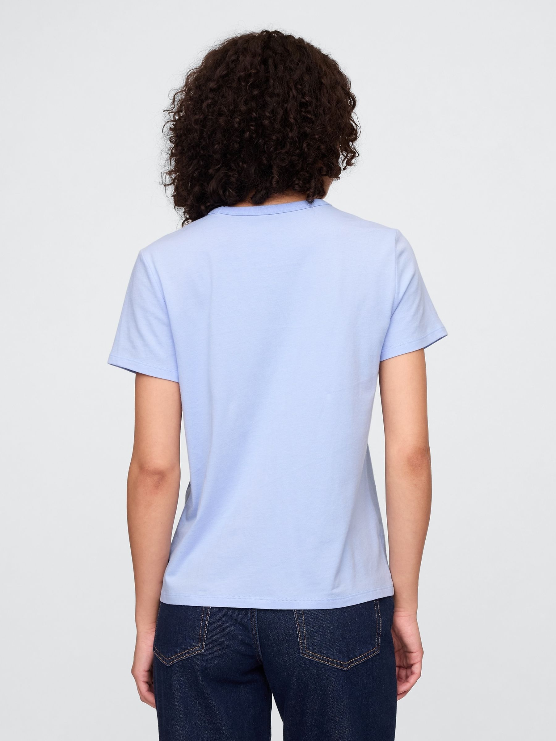 Blue Crew Neck Favourite Cotton Short Sleeve T-Shirt - Image 2 of 5
