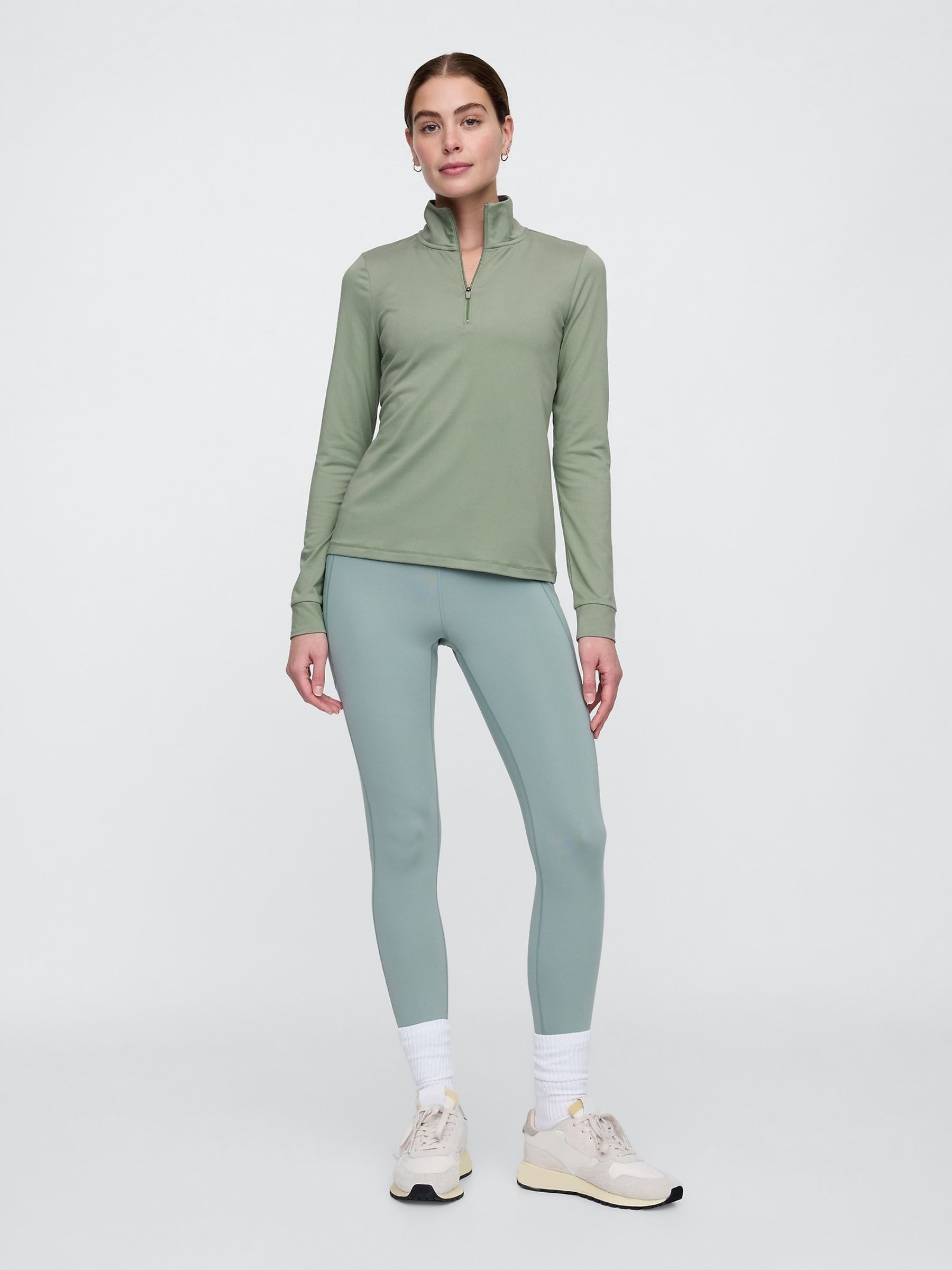 Green Quarter Zip Long Sleeve Jacket - Image 3 of 5